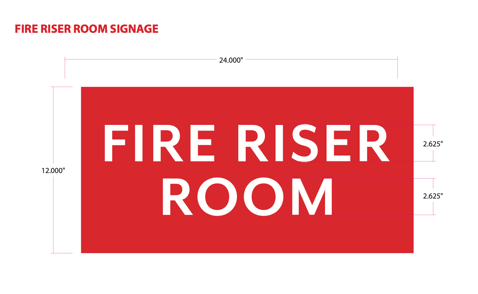 fire riser room signage