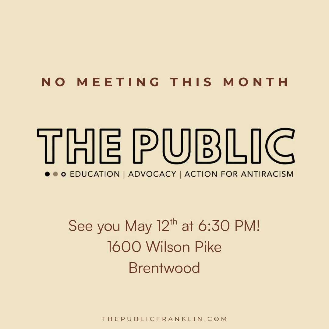 Unfortunately, we will not be meeting this month. 

Stay tuned for details on our next meeting, Tuesday, May 12th at 6:30 PM. 

Come join the conversation!