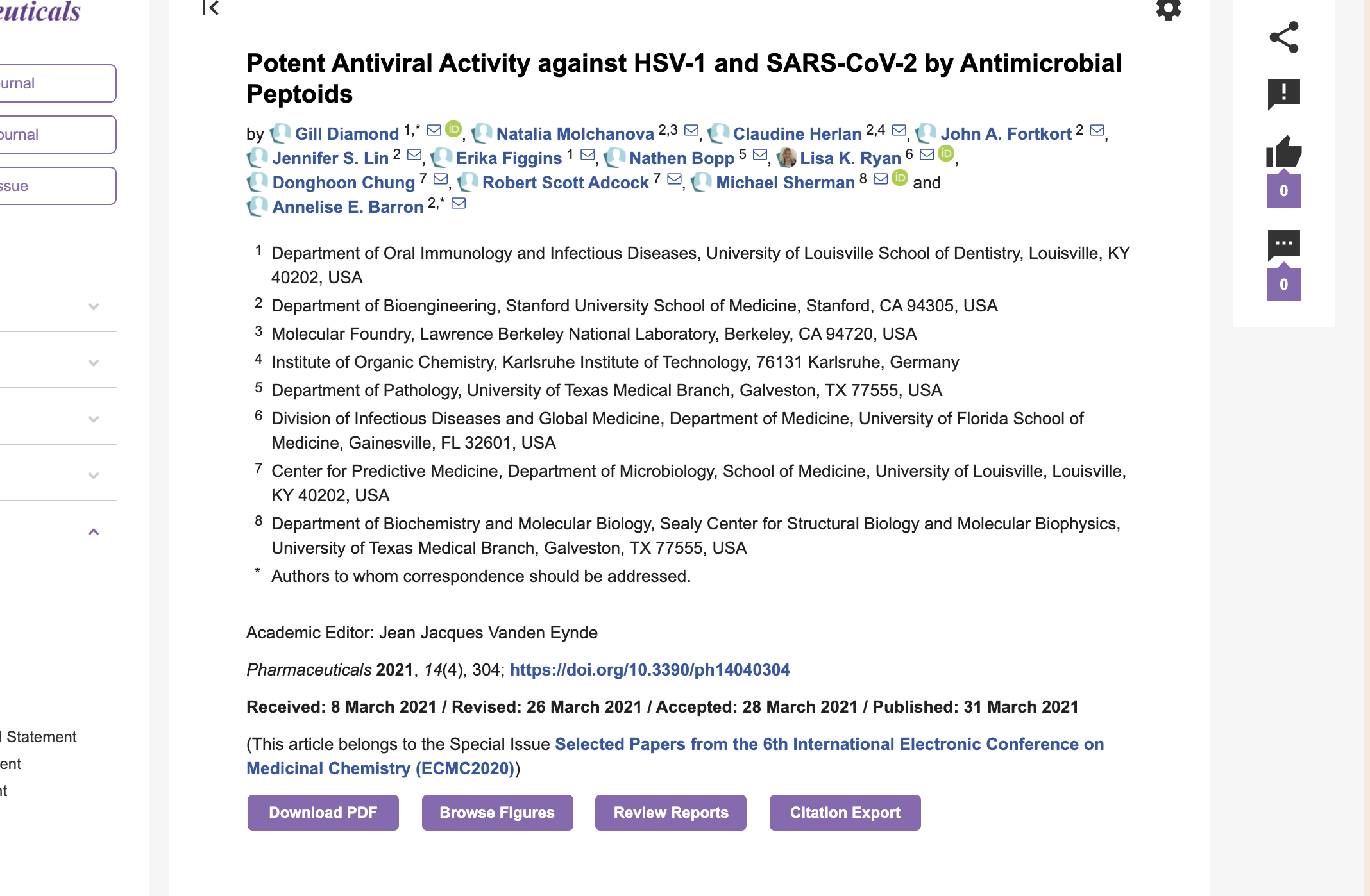 New research published in Pharmaceuticals (MDPI) demonstrates that several peptoids exhibit potent in vitro antiviral activity against both HSV-1 and SARS-CoV-2