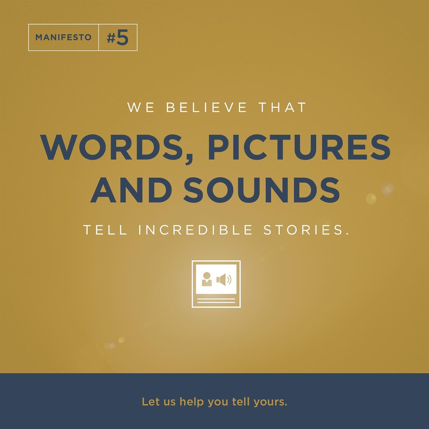 We believe that words, pictures and sounds tell incredible stories. Let us help you tell yours.
 
#WeBelieve #Brand33 #B33Manifesto #Brand #Marketing