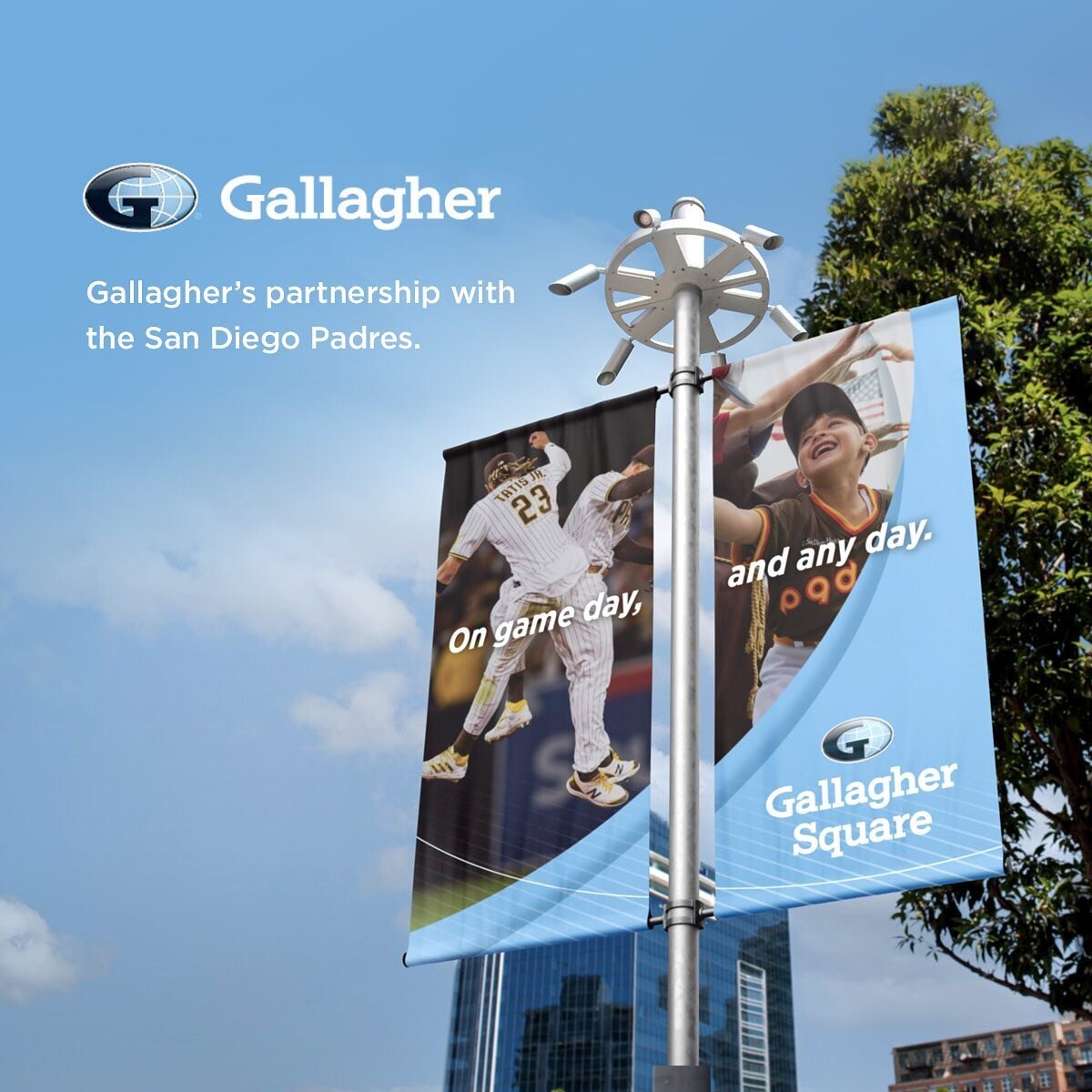 As a proud partner of the San Diego Padres, Gallagher brings the San Diego community together both on and off game days. At Gallagher Square, members from all corners of the San Diego community can come together in a unique, Gallagher branded space. 