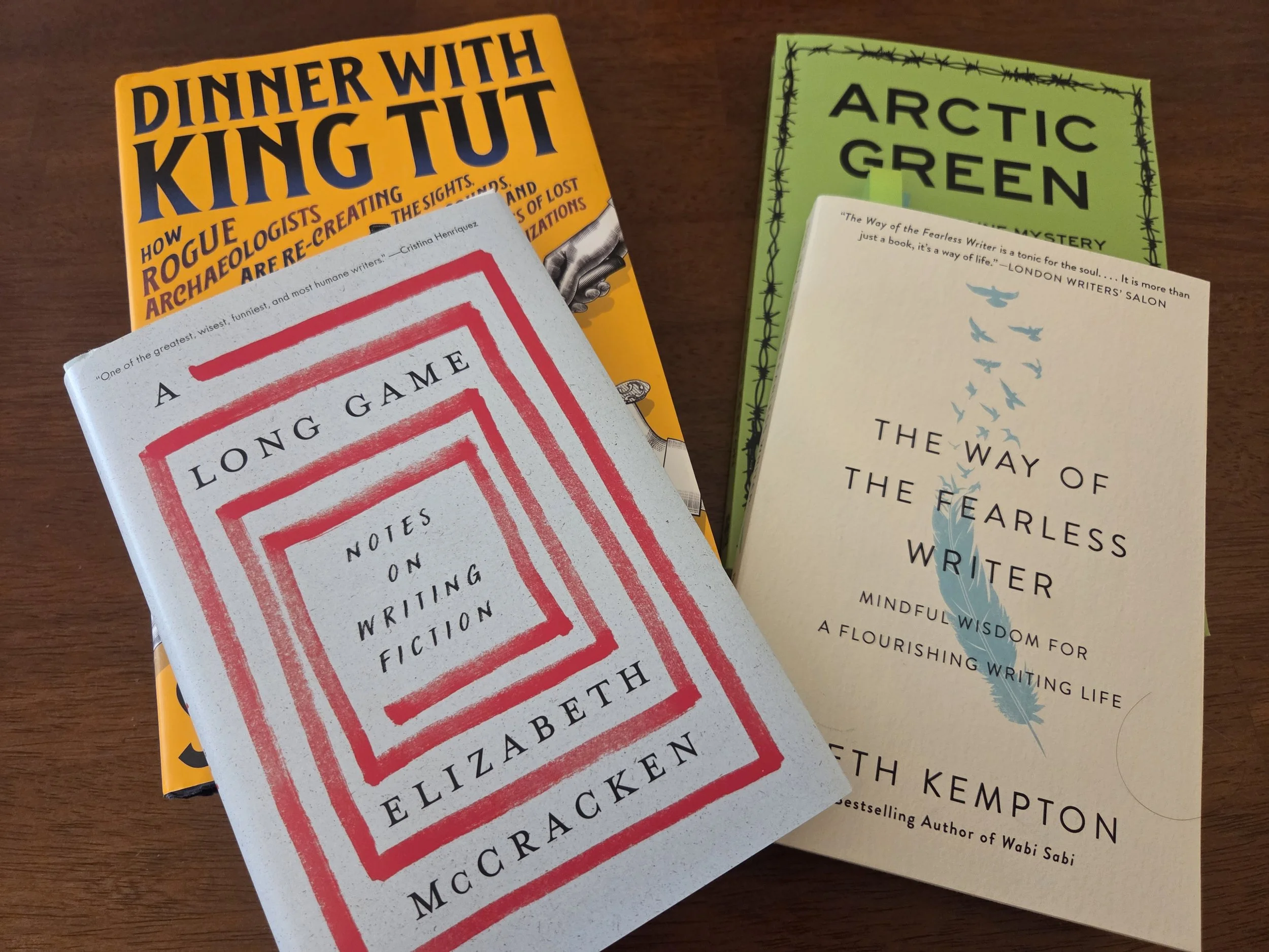selection of books on a table