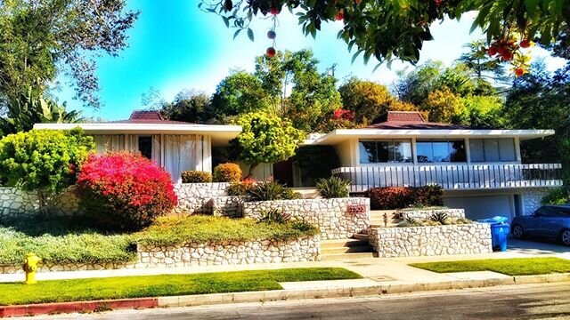 I tried to imagine this house the way it would have looked in a brochure in the 60s. #losfeliz #losangeles #midcentury #lifeunderquarantine
