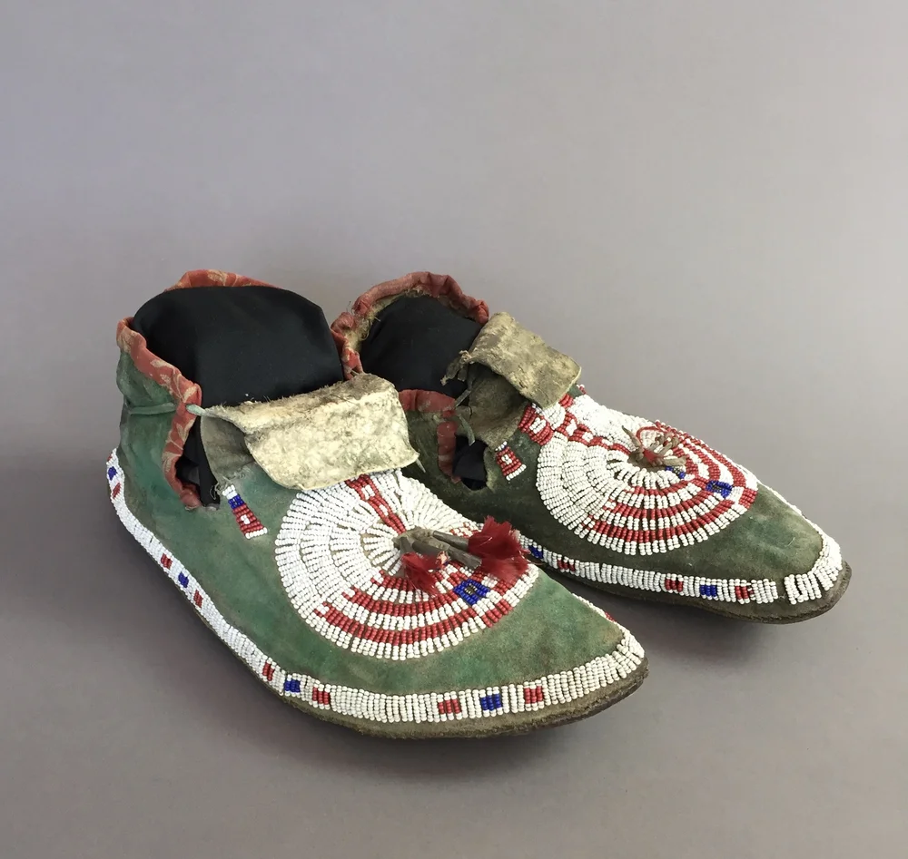 Plains, probably Sioux Lakota moccasins with 
