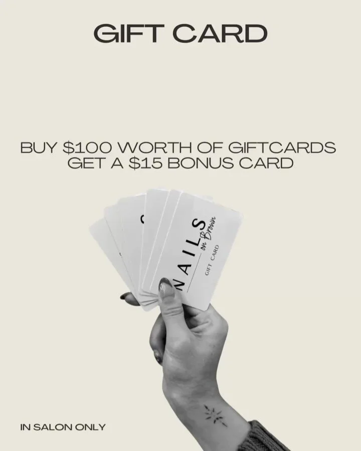 Trust us, she will like this gift 💅💅💅

Available now through 12/31/25. In salon gift card purchases only. 

#daytonnail #daytonnails #daytonnailtech #daytonnailartist #daytonohio #daytonsmallbusiness #dyt #gemcity #oregondistrict #oakwoodohio #ket