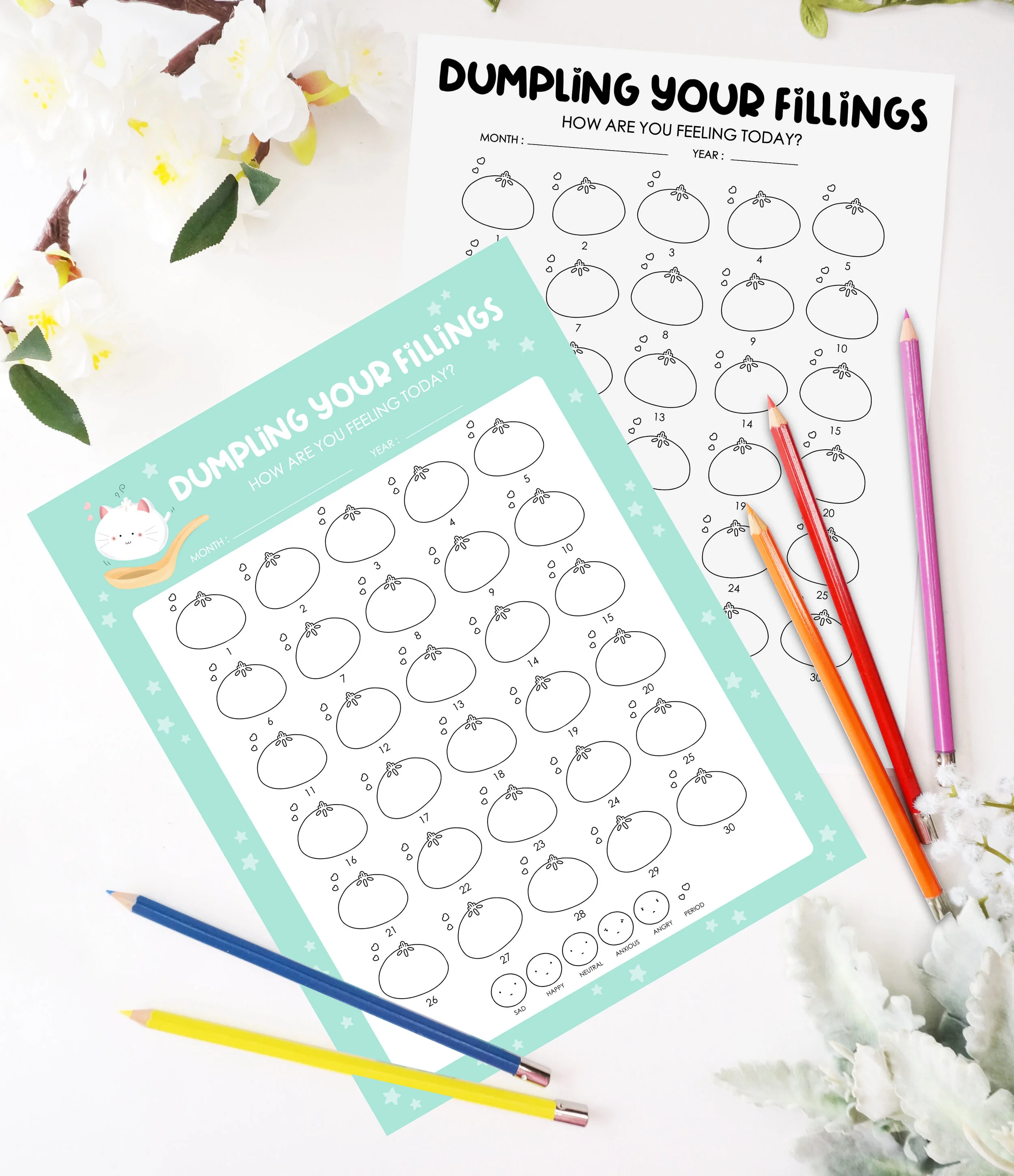 Dumpling Your Fillings Mood Tracker