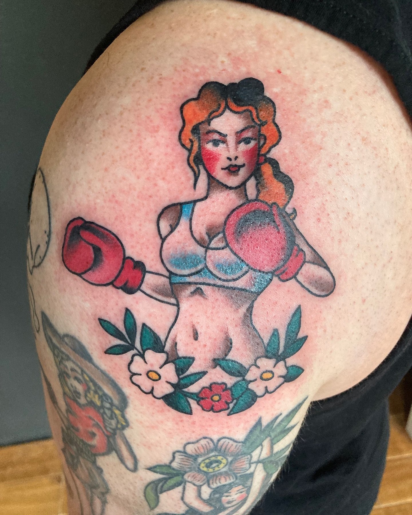 Boxer babe done by @sashatwoo at Obscura

#tattoos #tattoo #boxertattoo #traditionaltattoo #americantraditionaltattoo #colortattoo #ottawa #ottawaartist #ottawaart