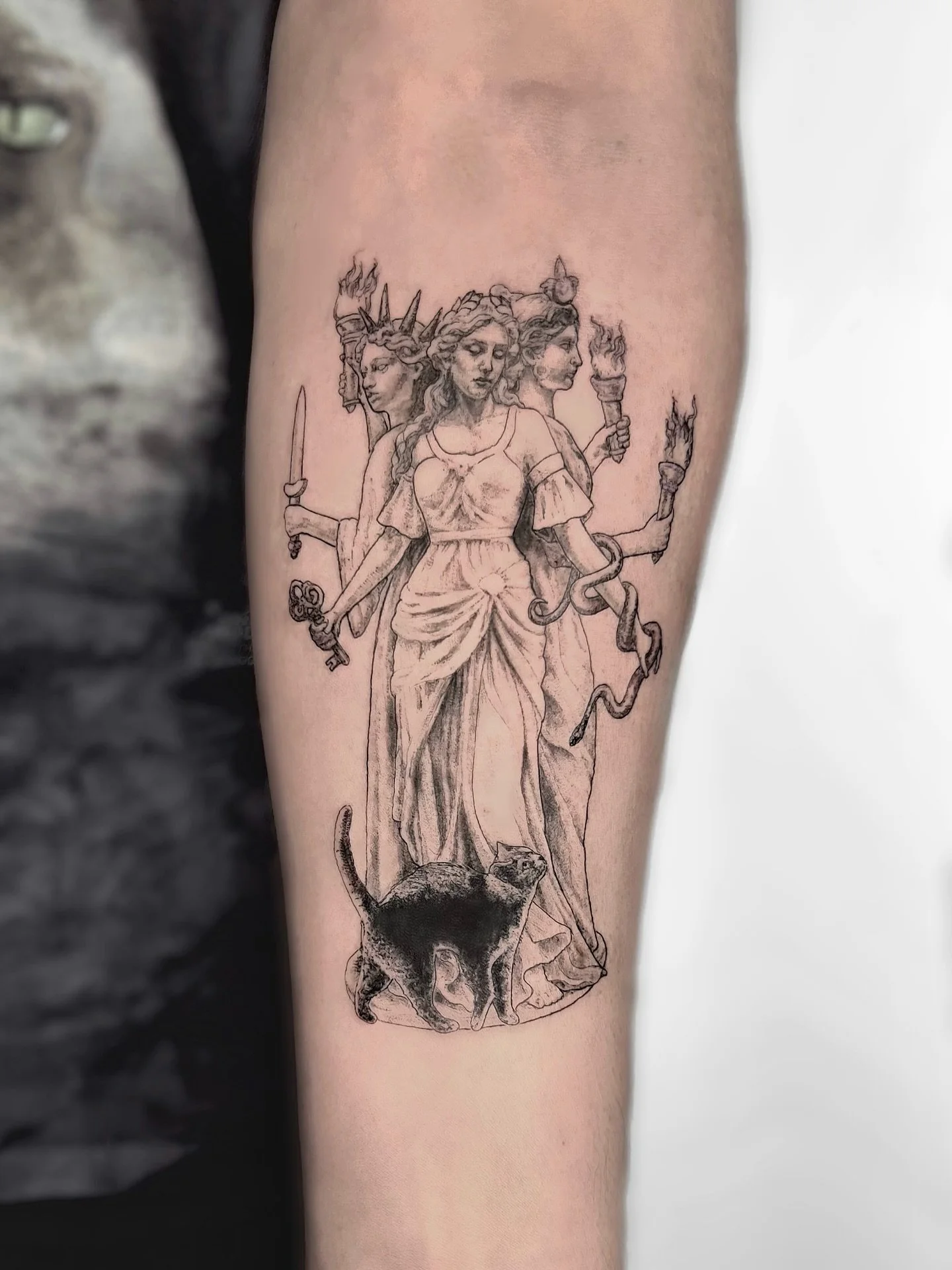 Some classical art✨ vibes
Can you spot the flash? Love doing this kind of stuff!! Some of these faces were barely a centimetre and these tiny details are so tricky but so rewarding to see finished!
More projects like this please! 
#ottawa #tattoo #f
