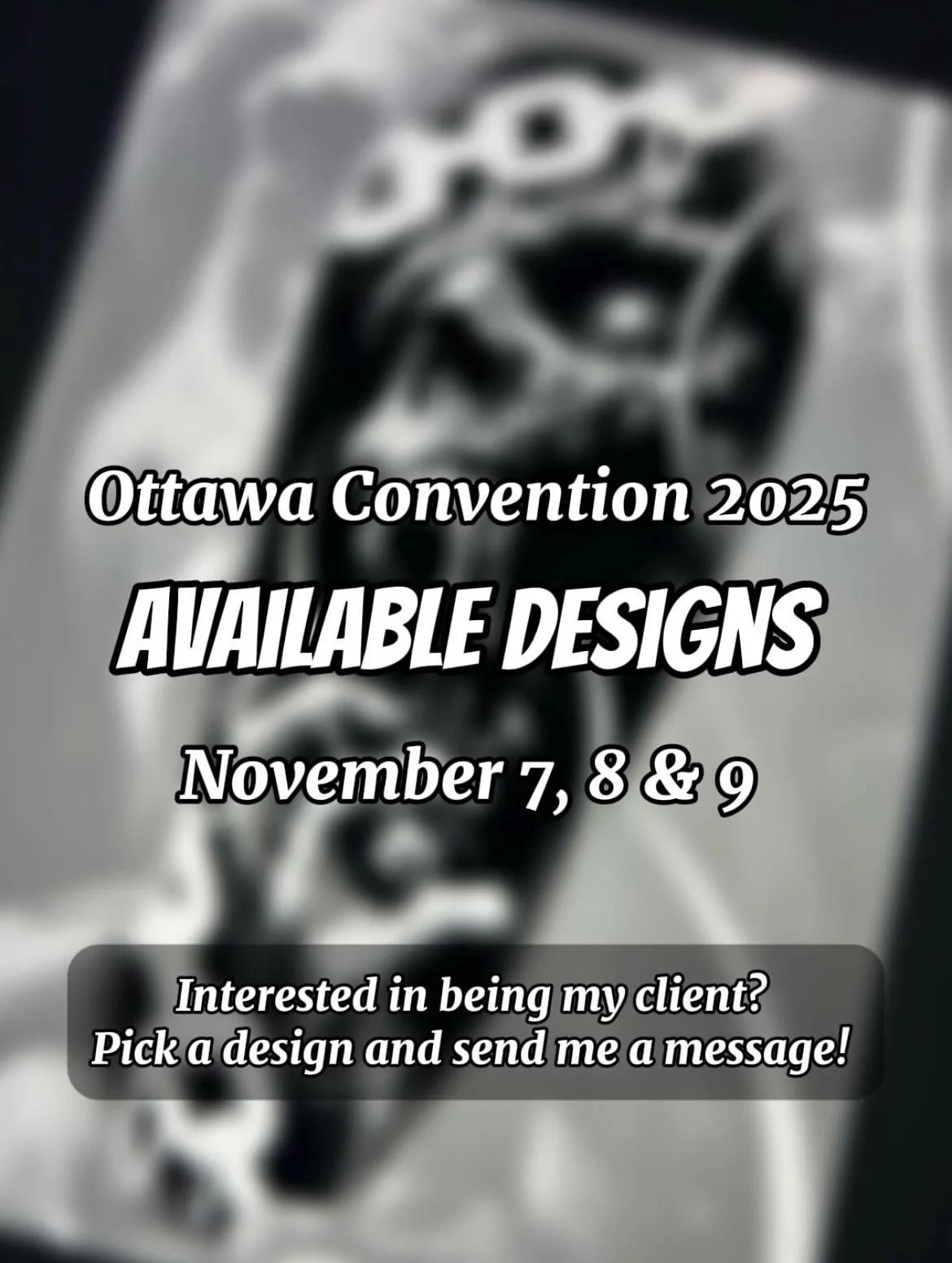 Three available designs for the Ottawa convention on November 7th 8th & 9th! 
@ottawa_gatineau_tattoo_expo 
Things you need to know as the client:
•All three designs will range from $2500 - $3000
•Placement can be arms or legs 
•