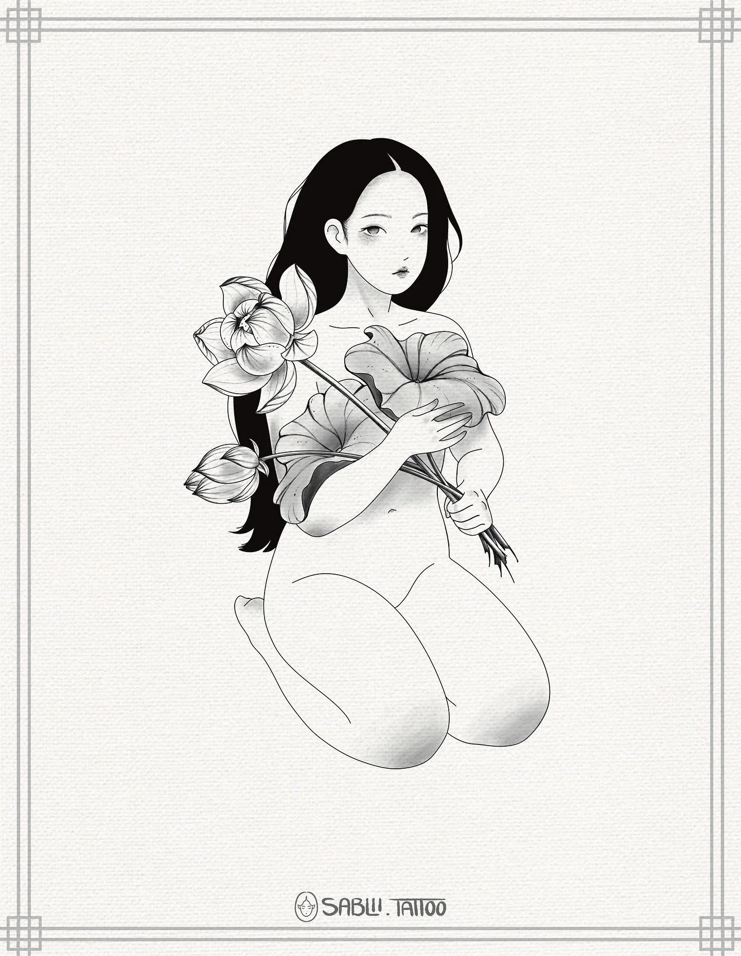 Lotus Girl ~ new design available 🪷

This is something a bit different that I&rsquo;ve been itching to share! Portraits and figure drawing is something that I&rsquo;ve always loved portraying in my art, so I&rsquo;m very excited to be designing tatt