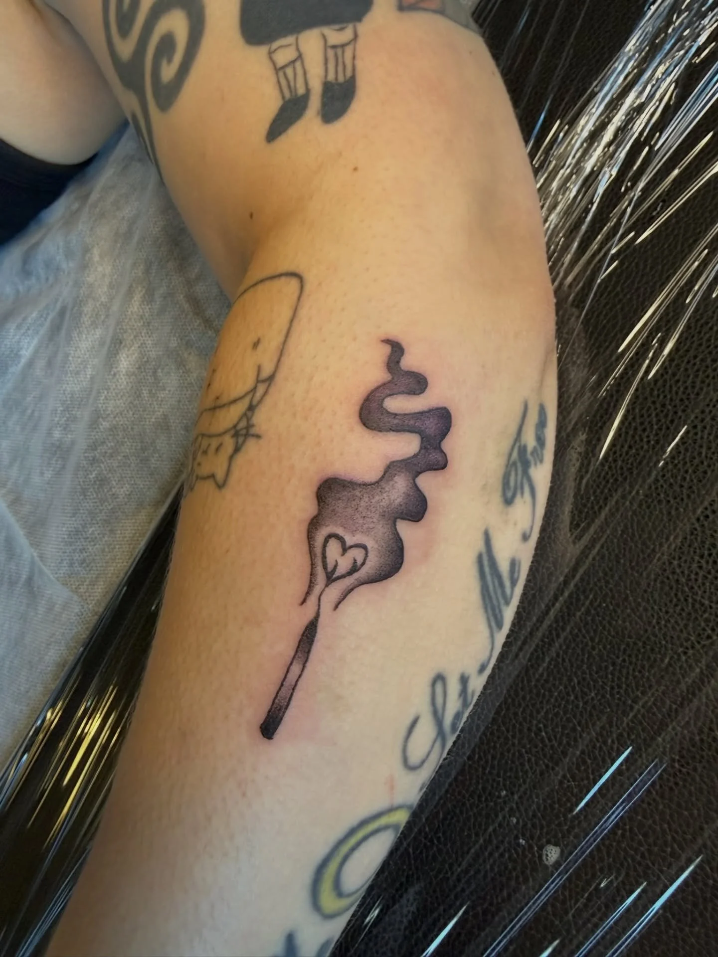 A heart and a match 🔥❤️
.
.
.
Artist: @darienwrona.tattoo 
Studio: @obscura.tattoo 
.
.
.
#ottawatattoo #ottawaartist #obscuratattoo  #matchtattoo #armtattoo