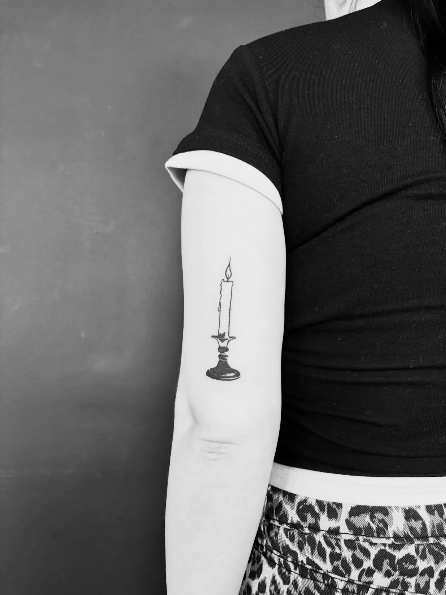 Candle Tattoo by @h8horses 🕯️
.
.
.
Artist: @h8horses 
Studio: @obscura.tattoo 
.
.
.
#ottawaartist #ottawatattoo #obscuratattoo #blackworktattoo #candletattoo