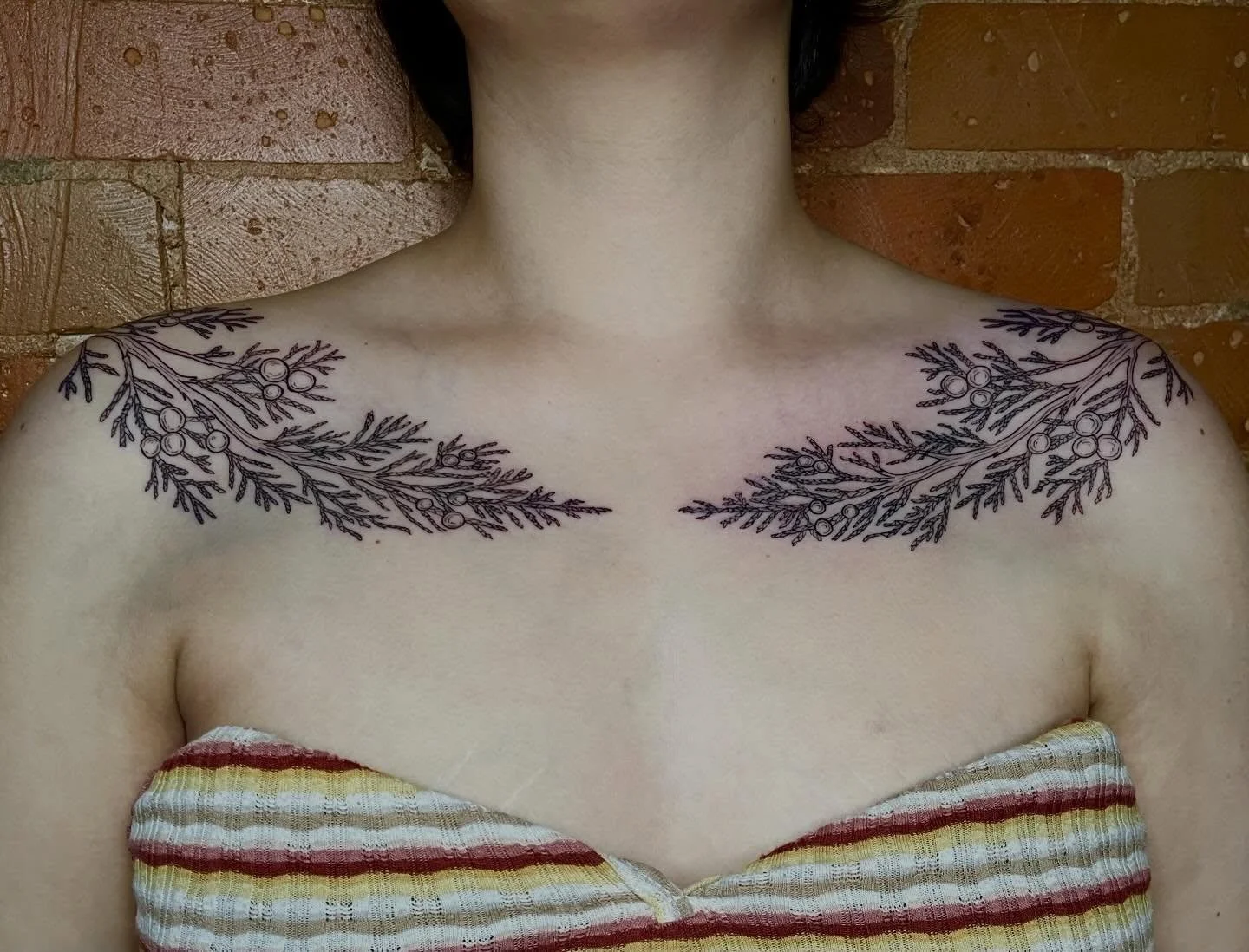 This is an oldie but still so nice! Beautiful branches across the collarbones 🌲🪾🌲🪾Thank you!

#collarbonetattoo #blackandgreytattoo #ottawatattoo #naturetattoo #botanicaltattoo