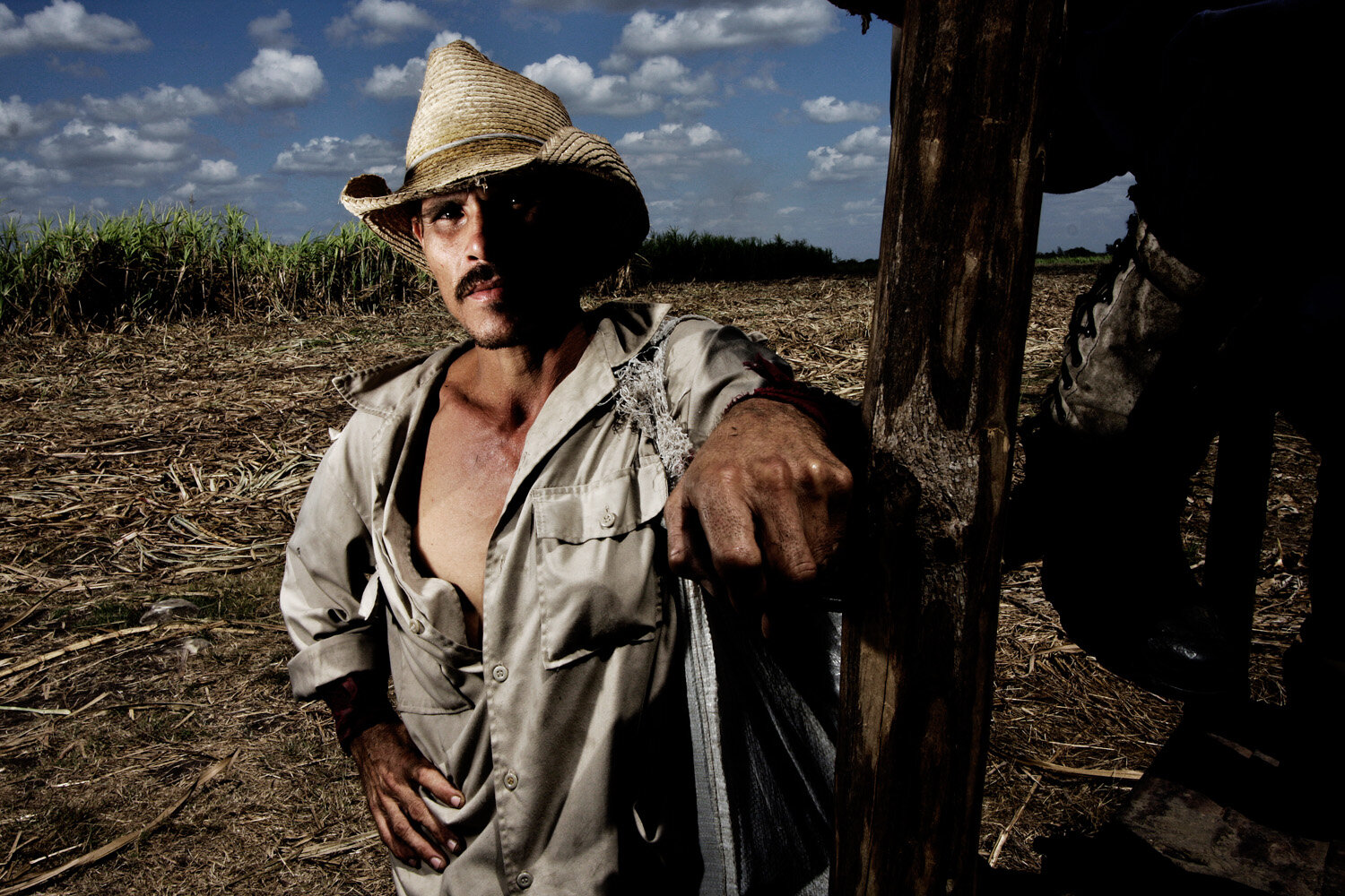  Carlos, 38, machetero, sugarcane cutter, has been working for 22 years in the sugarcane industry.  