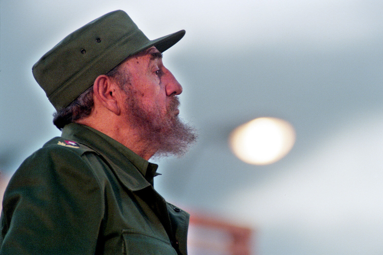  Fidel Castro addressing the crowd as celebrating the 46th anniversary of the Moncada assault, led by Fidel Castro on July 26, 1953. 
