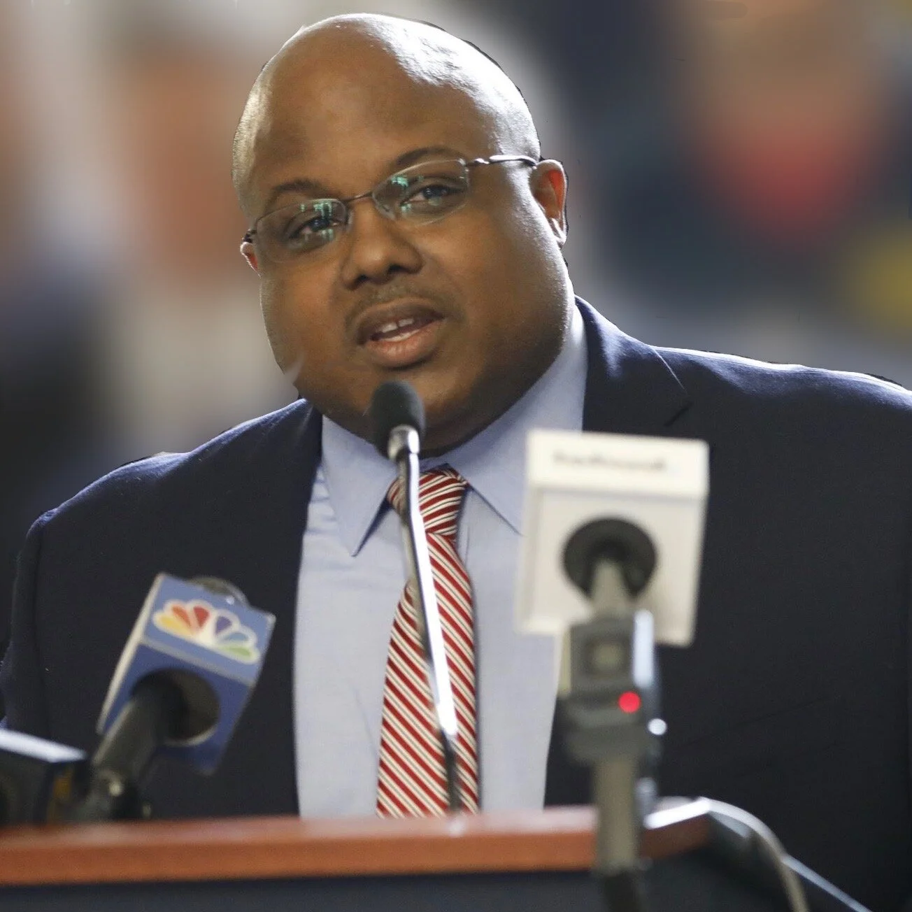 Former Mount Vernon Police Commissioner Shawn Harris discussing the importance of law enforcement partnerships in successful crime reduction strategies.