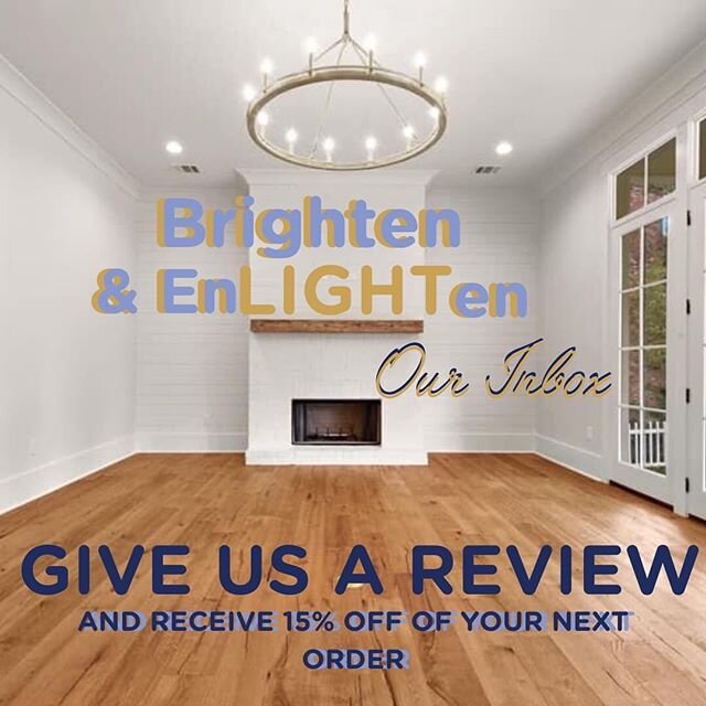 Hey Y'all! Happy Saturday. Support our small, locally owned business by giving us a 5 ⭐️ ⭐️⭐️⭐️⭐️ review. We love our clients and followers, you keep the Lights✨ on! Let others know what you ❤️ about Capital City Lighting. EnLIGHTen everyone with you