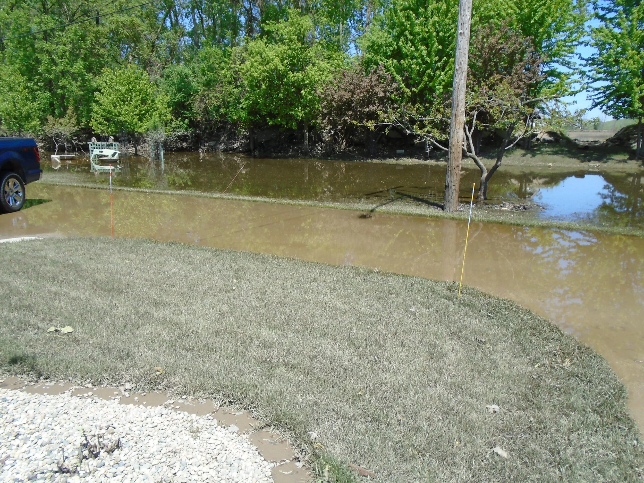 When the road becomes a channel.