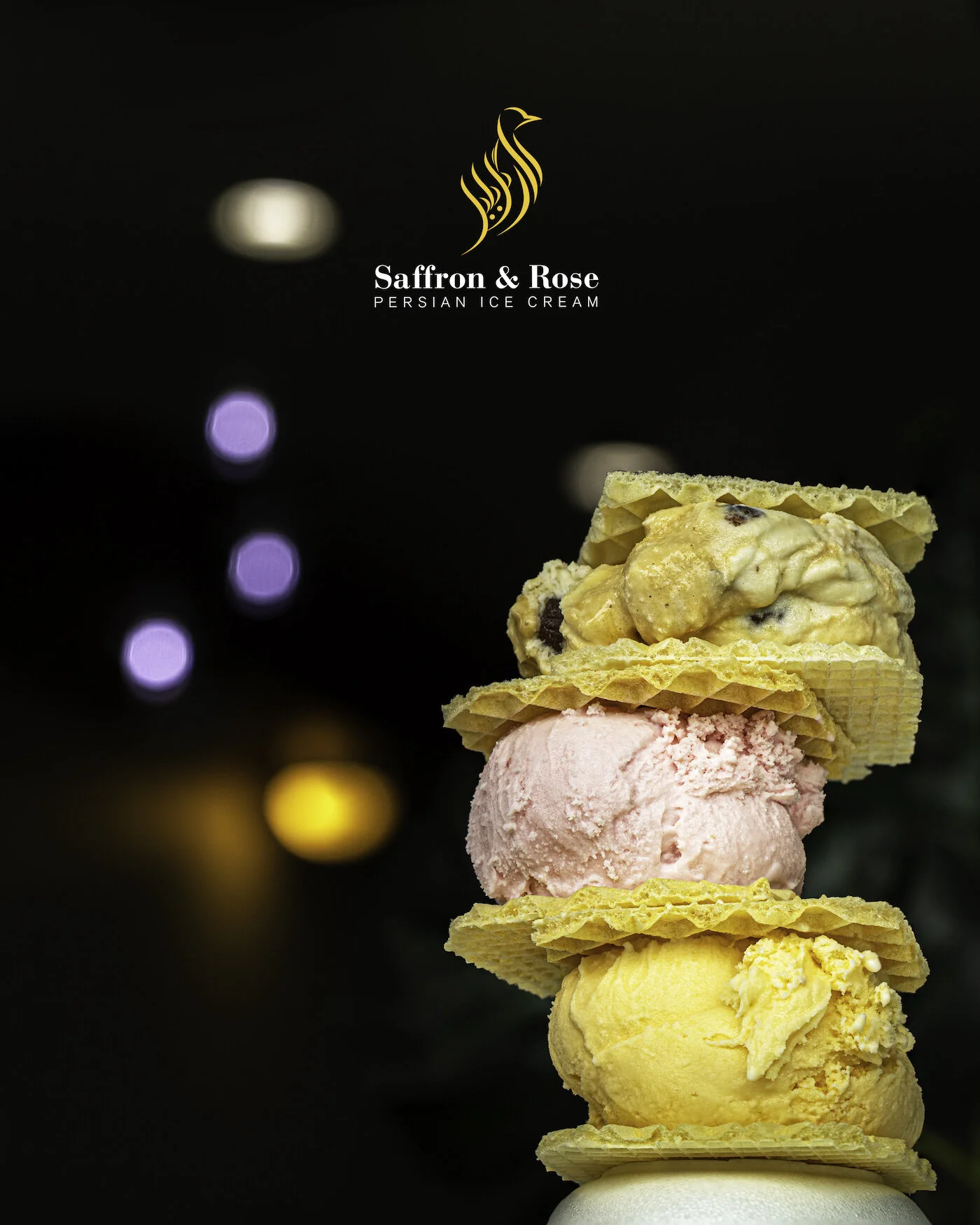 Saffron & Rose Ice Cream —