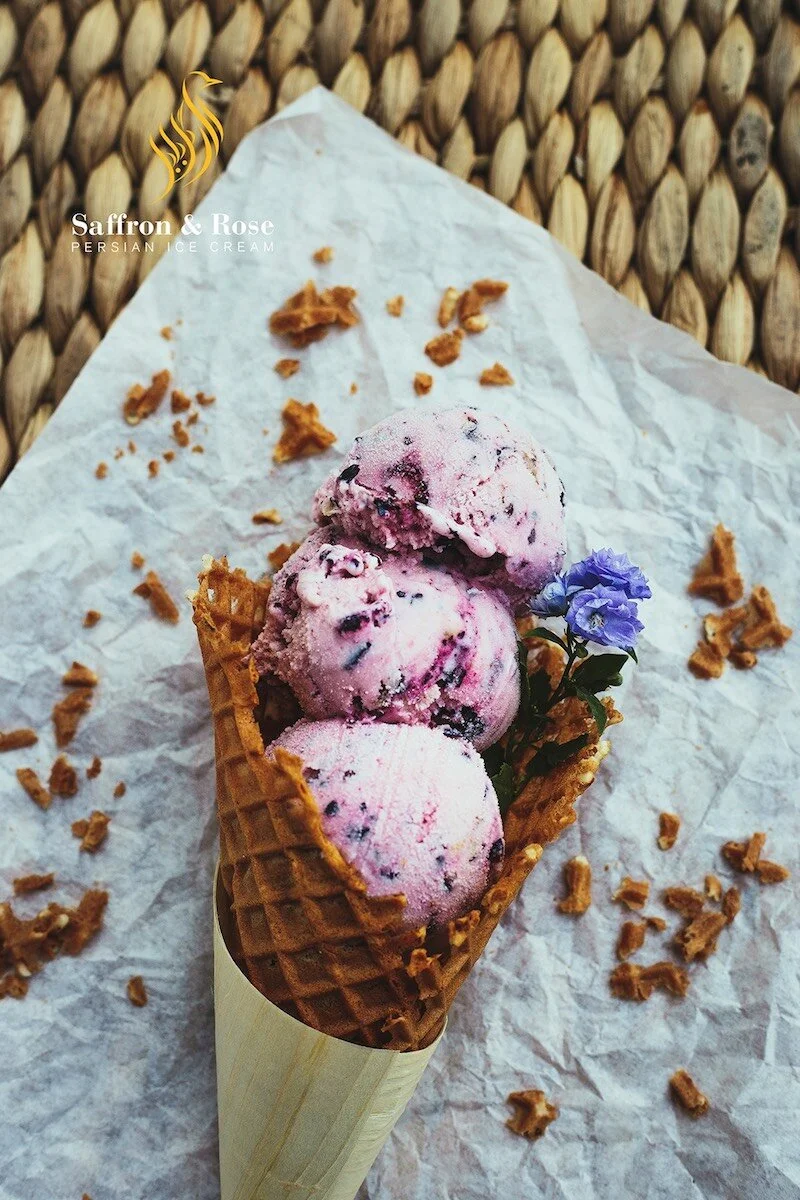 Saffron & Rose Ice Cream —