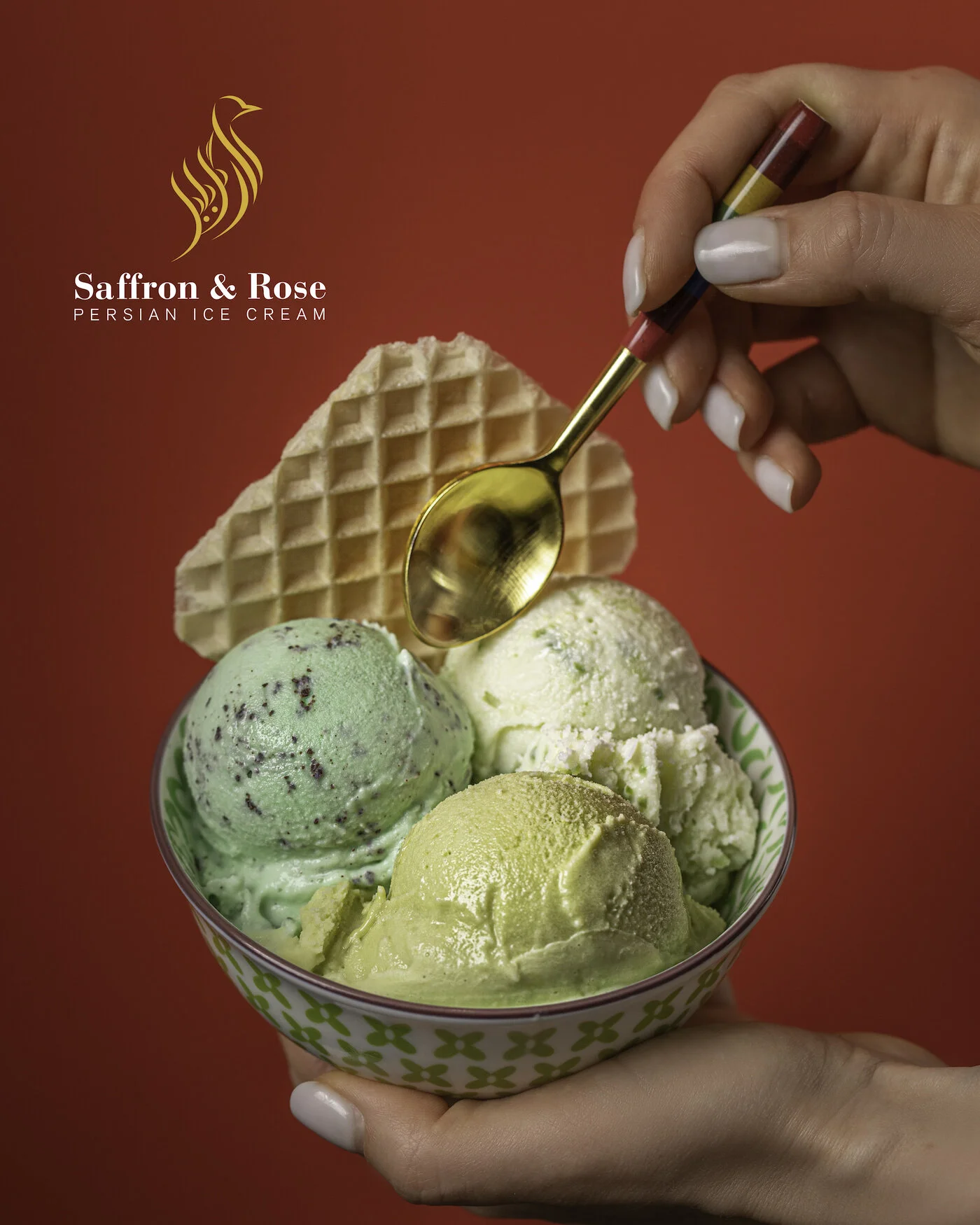 Saffron & Rose Ice Cream —