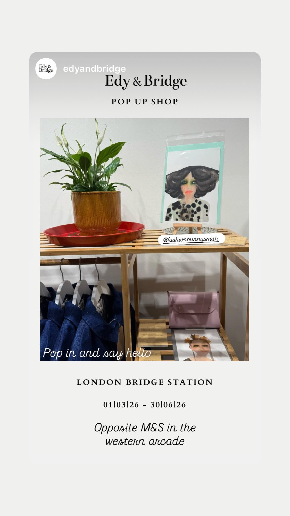 Inky Face Cards at Edy and Bridge Pop Up, London Bridge.
