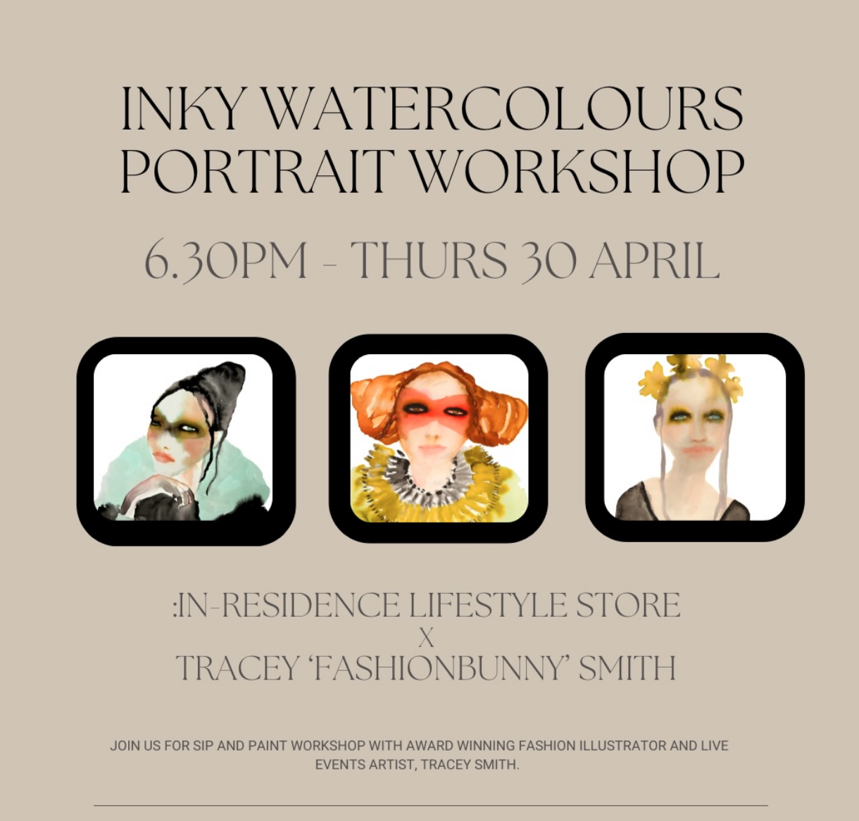 Inky Portraits Workshop