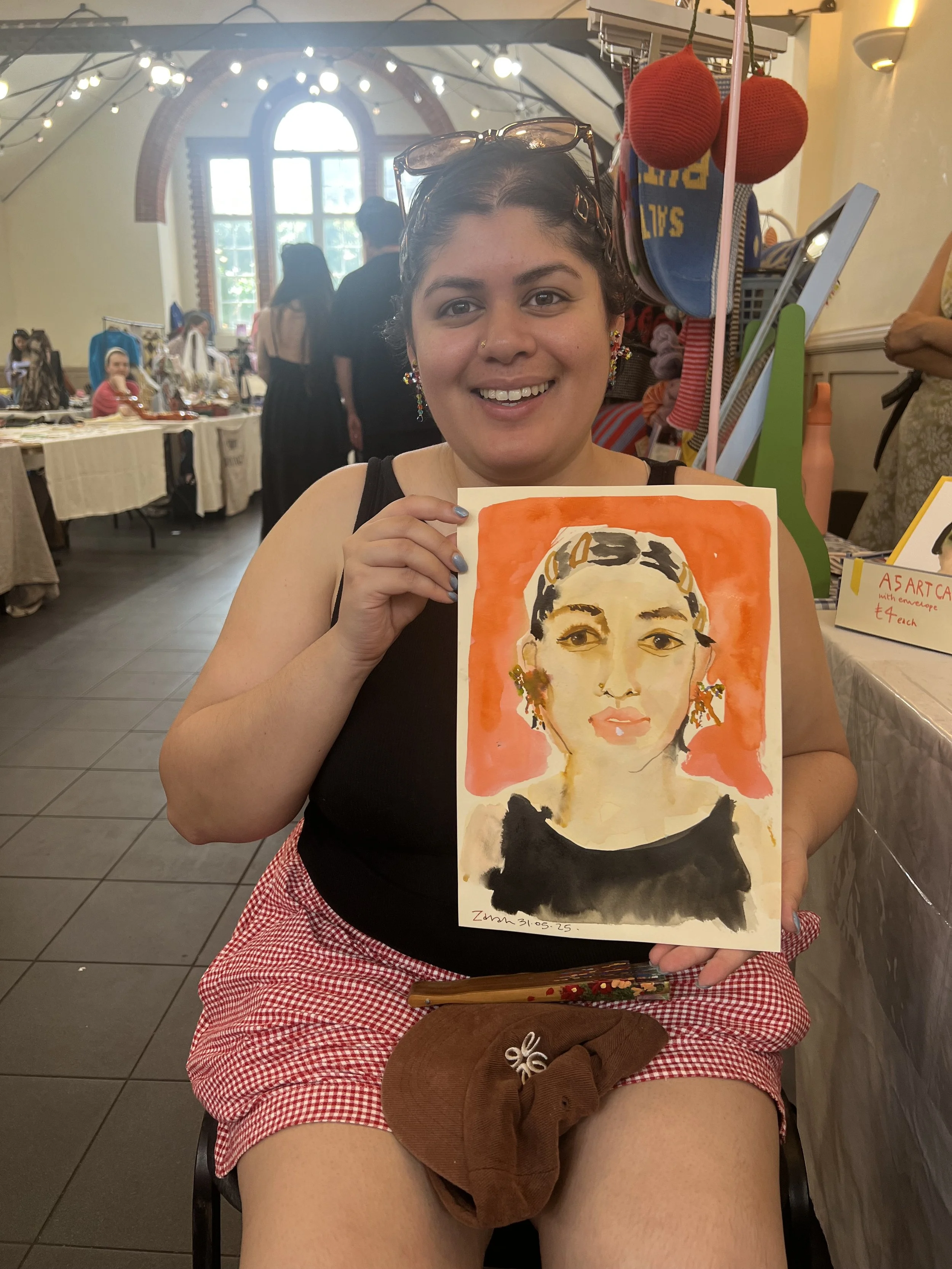 15 minute ink portrait N4 Makers Market May 25