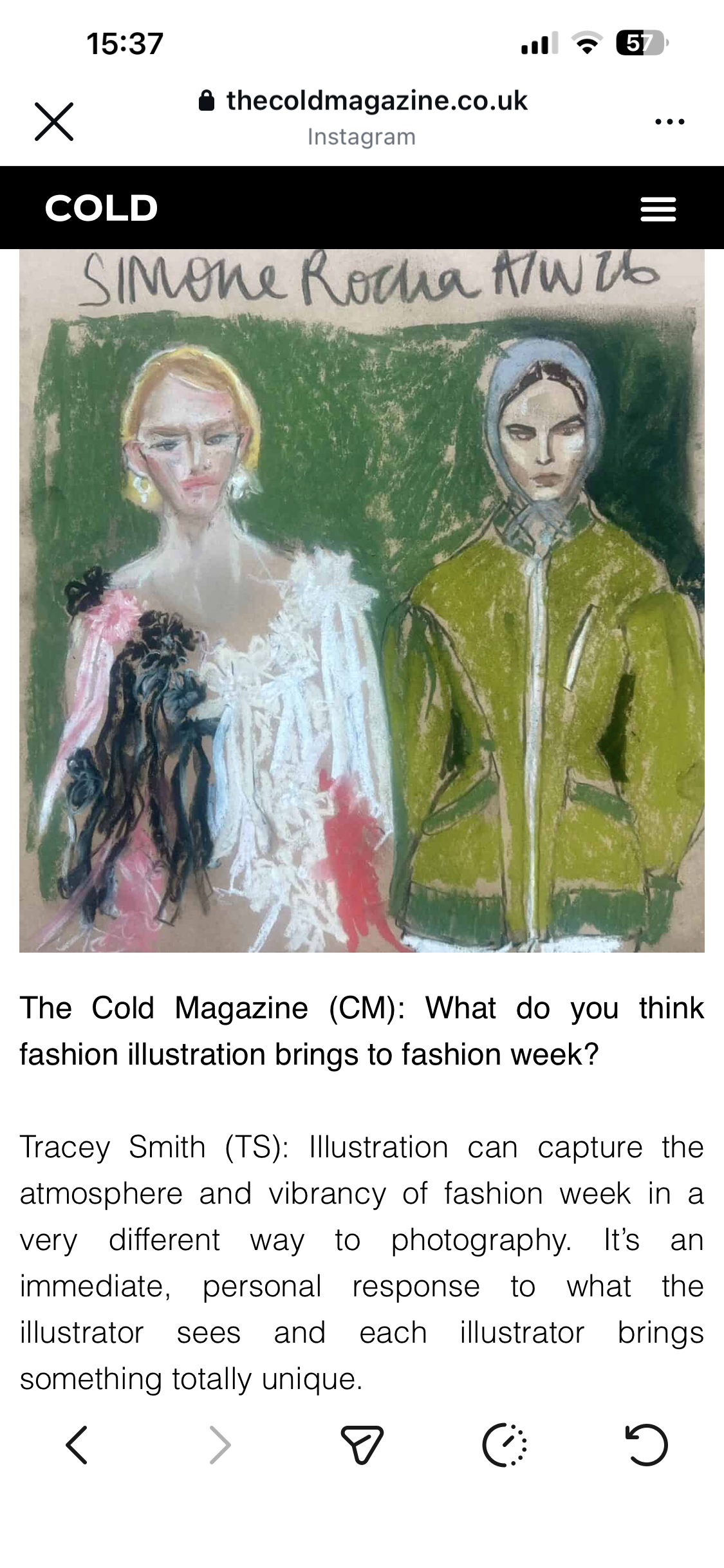 Catwalk Fashion Illustrations for Cold Magazine
