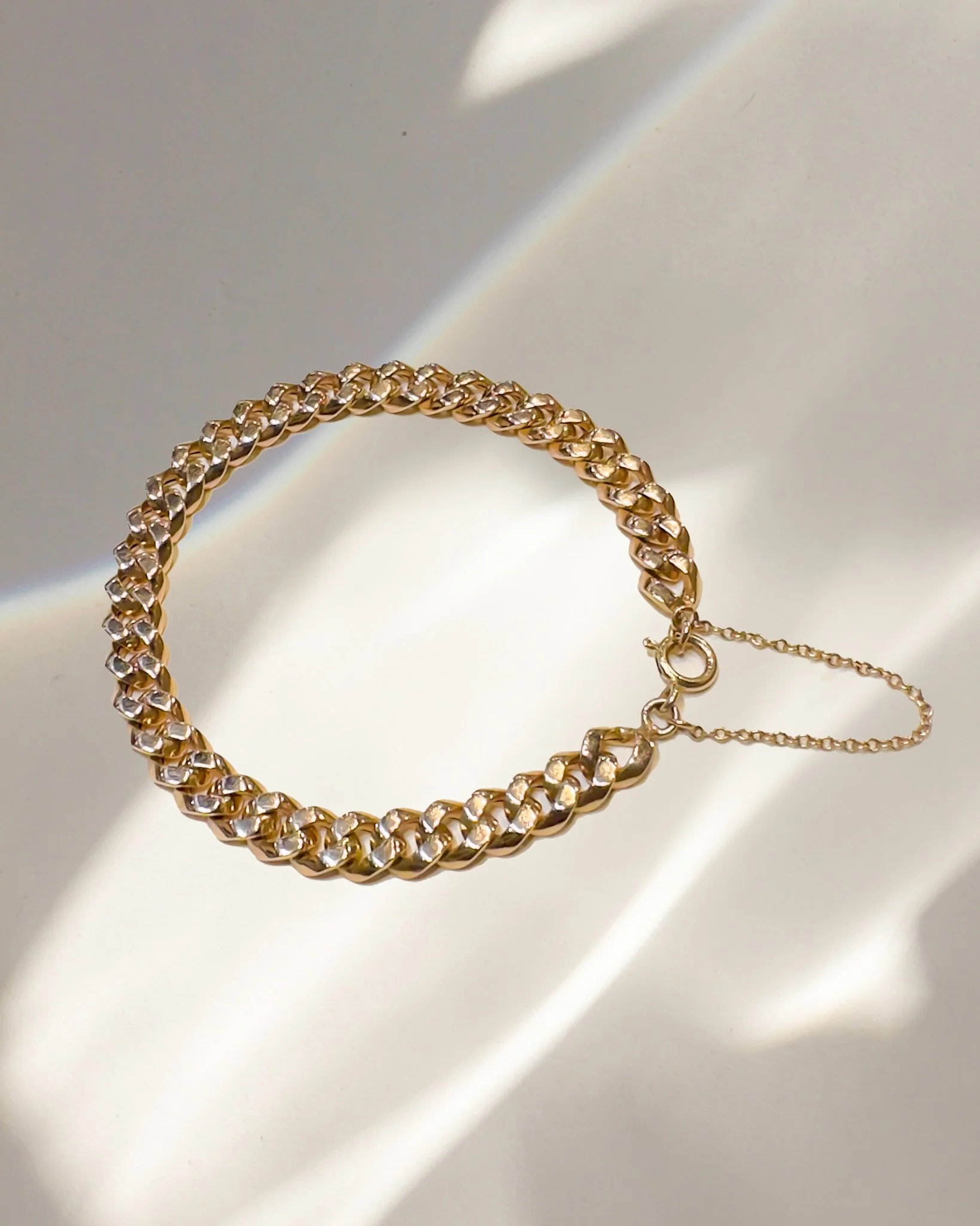 Bracelet Gourmette en Or Rose