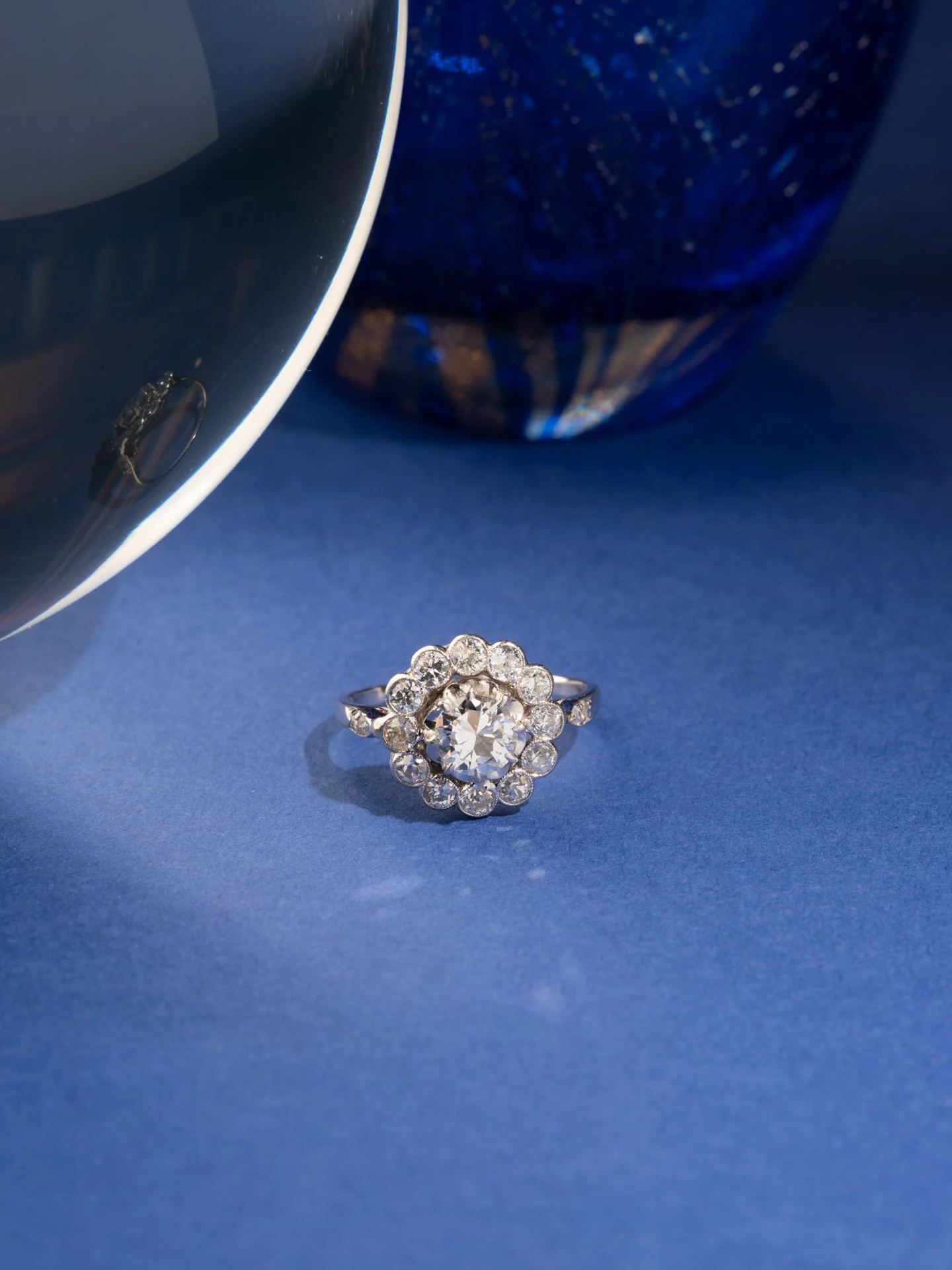 Bague Marguerite en Platine et Diamants — Stéphanie Corvez