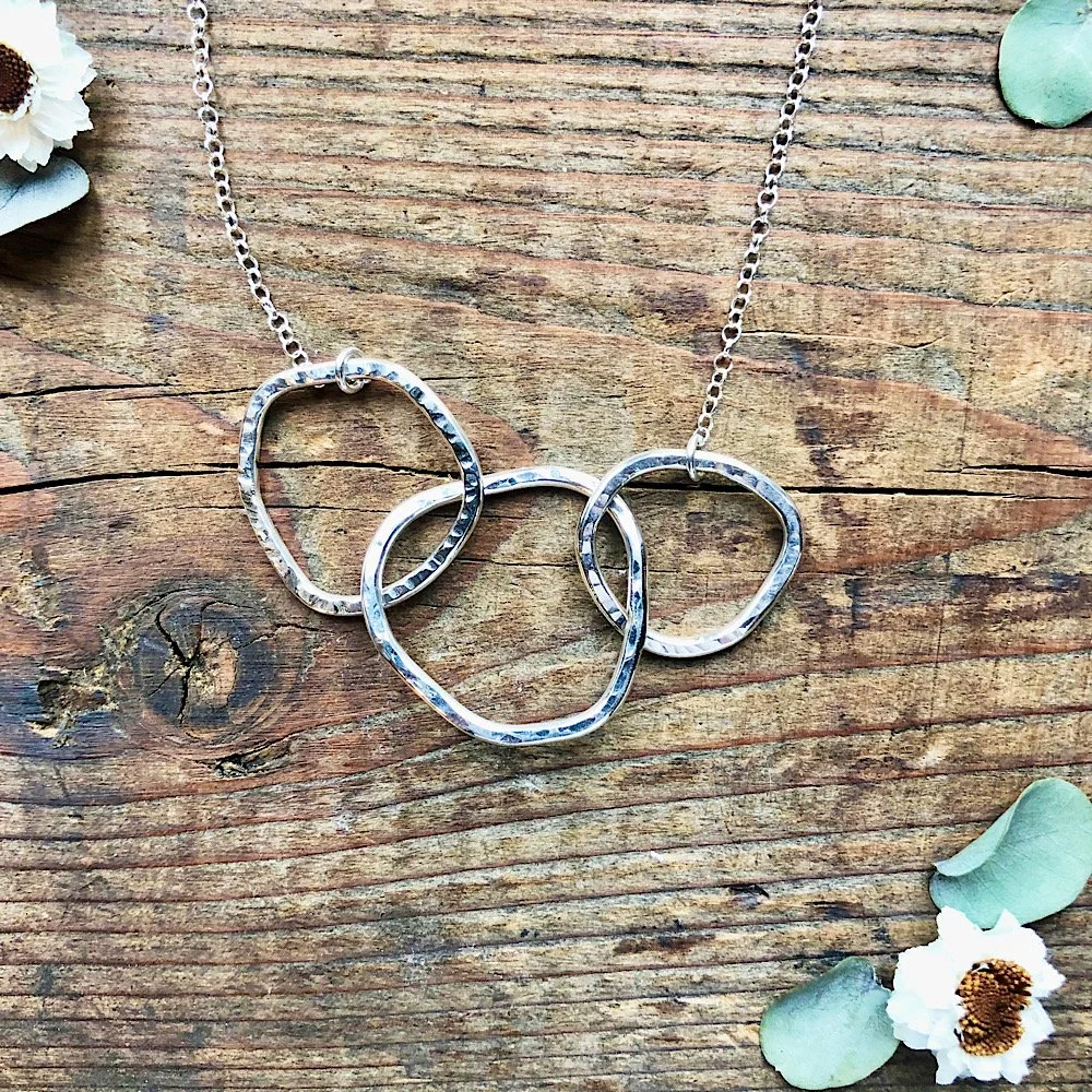 Silver Organic Necklace - Handmade Jewellery