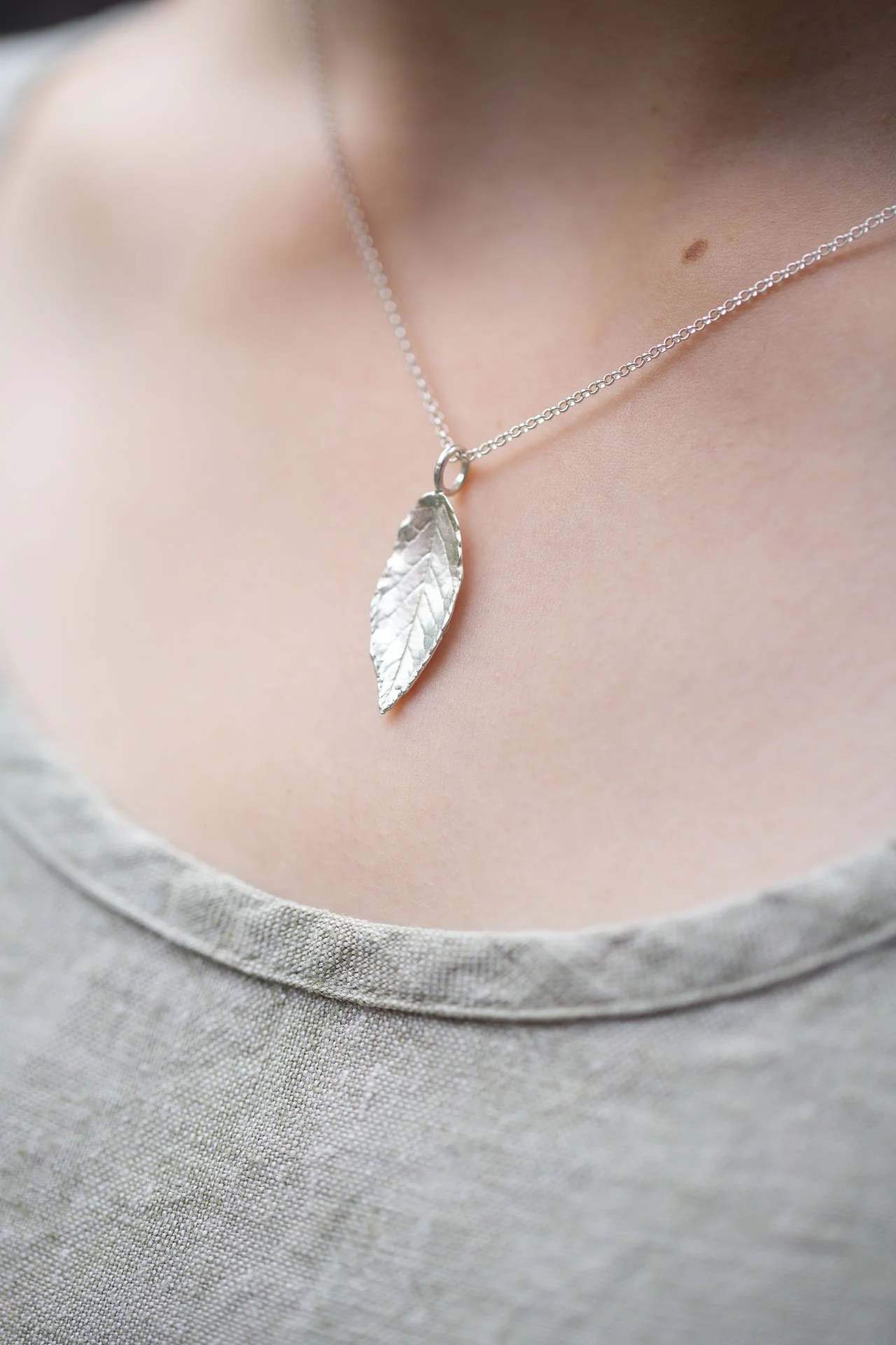 Silver Leaf Necklaces