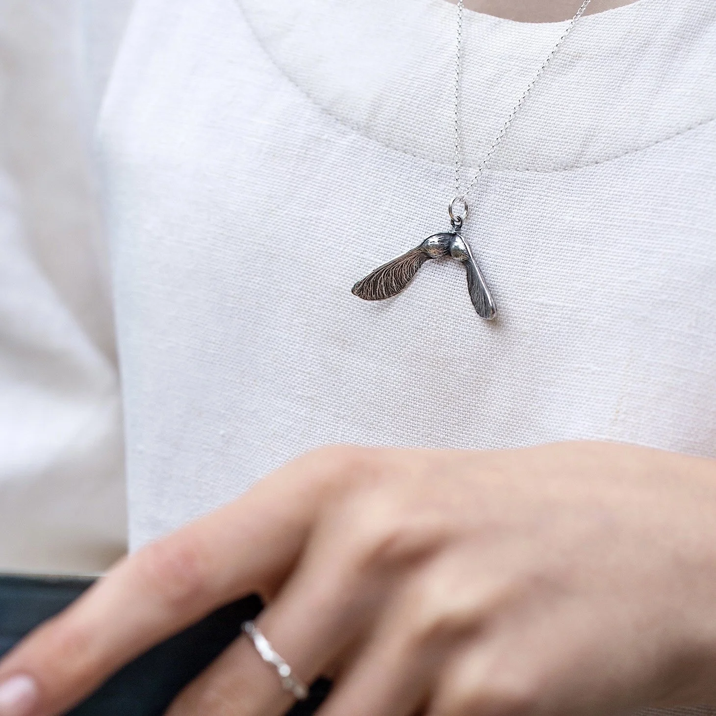 Nature jewellery - sycamore seed necklace