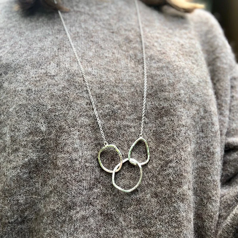 Handmade Silver Jewellery - Organic Long necklace