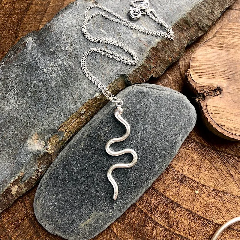 snake necklace sterling silver