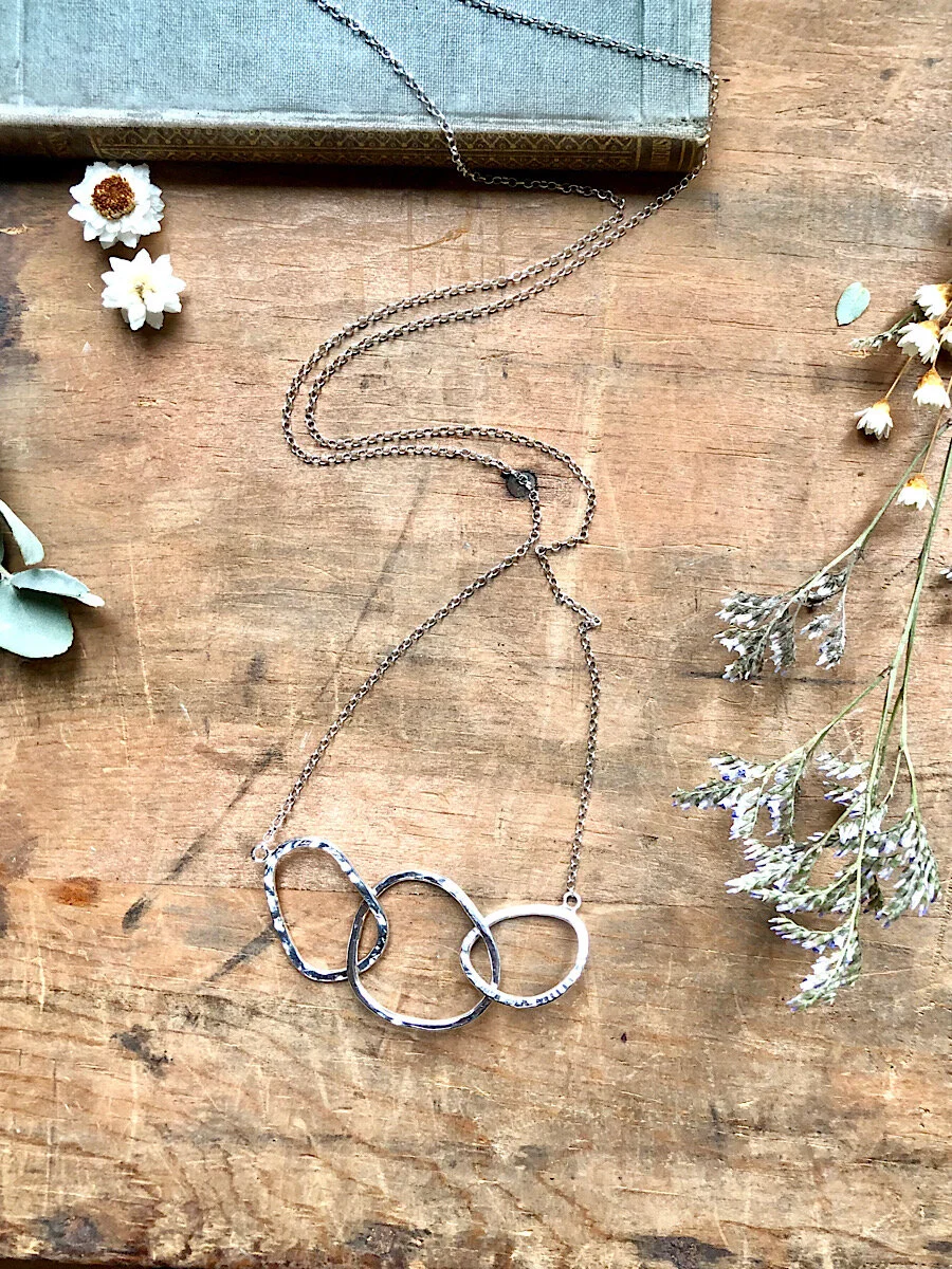 Handmade Organic Necklace - Silver UK