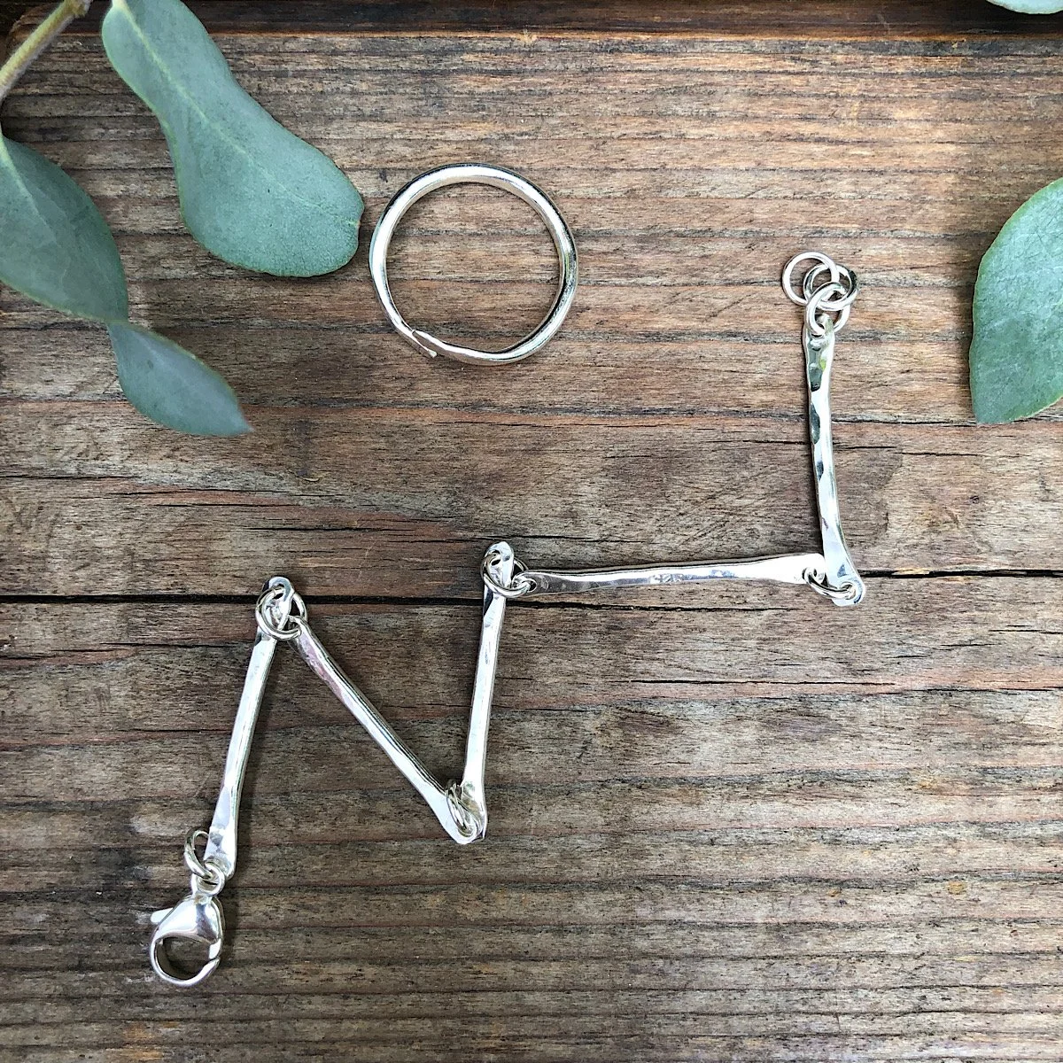 unique silver bracelet handmade uk