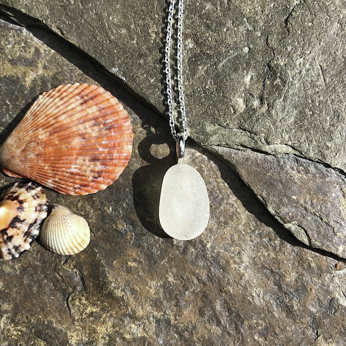 Sea Glass Necklace - Ivory Sands