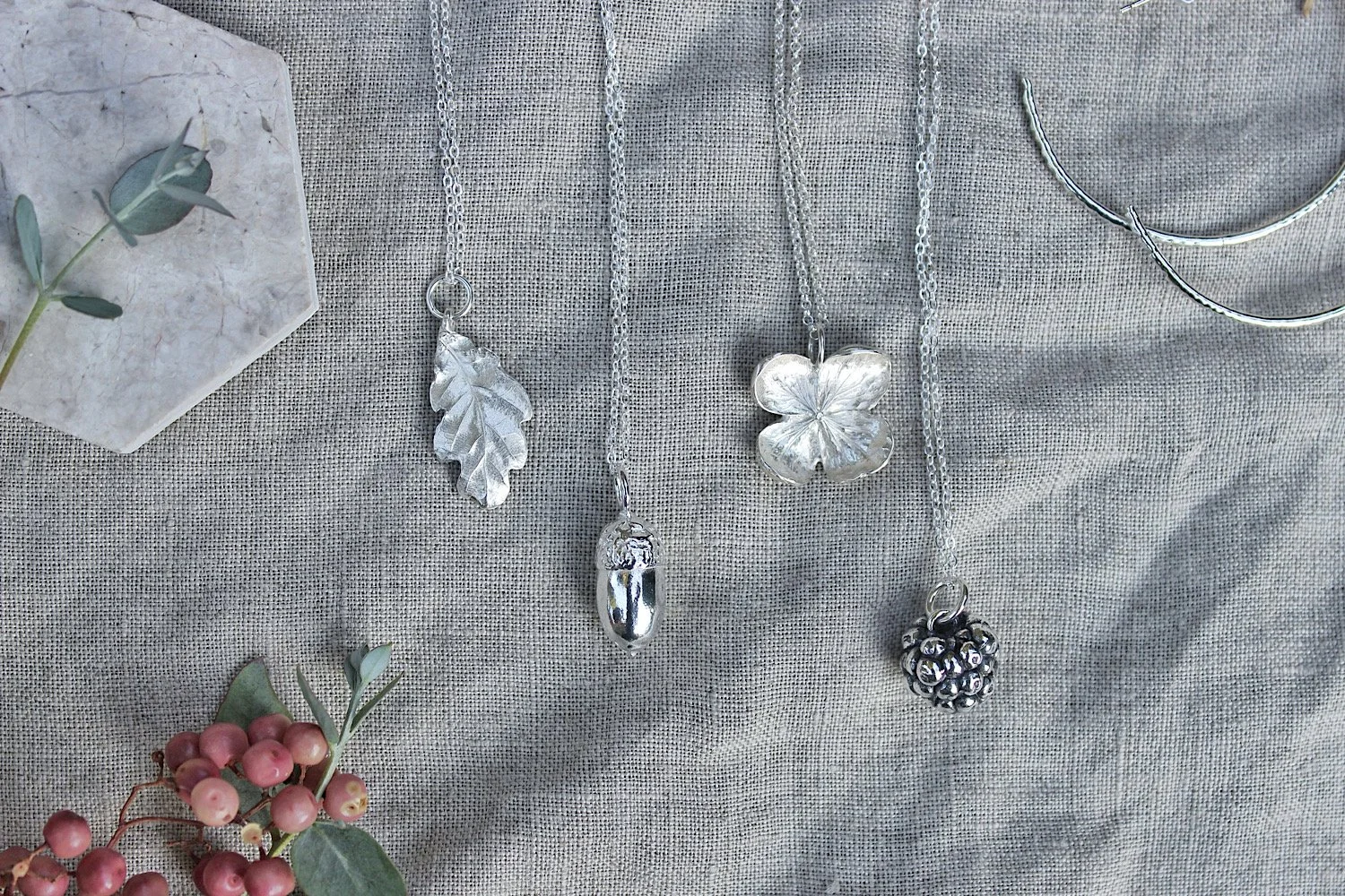 how to clean silver jewellery - picture of silver jewellery polished with this method.