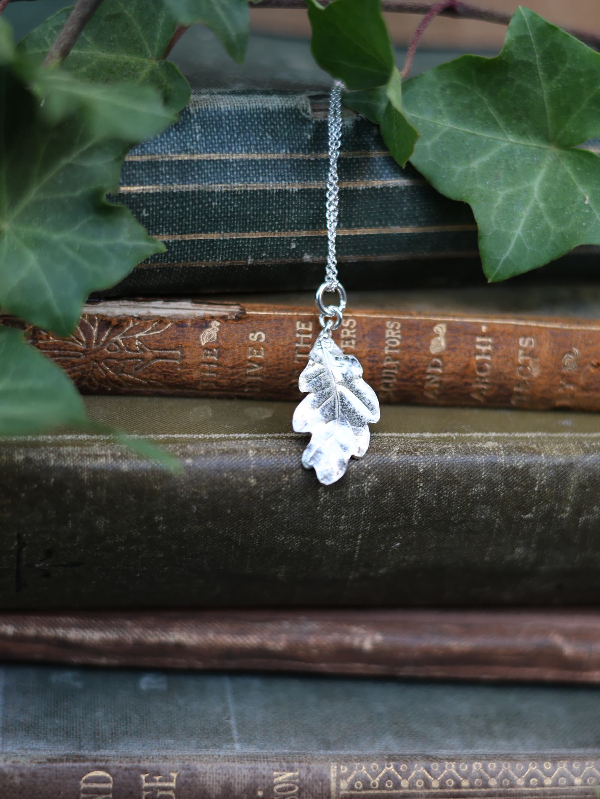 Silver Oak Leaf Necklace
