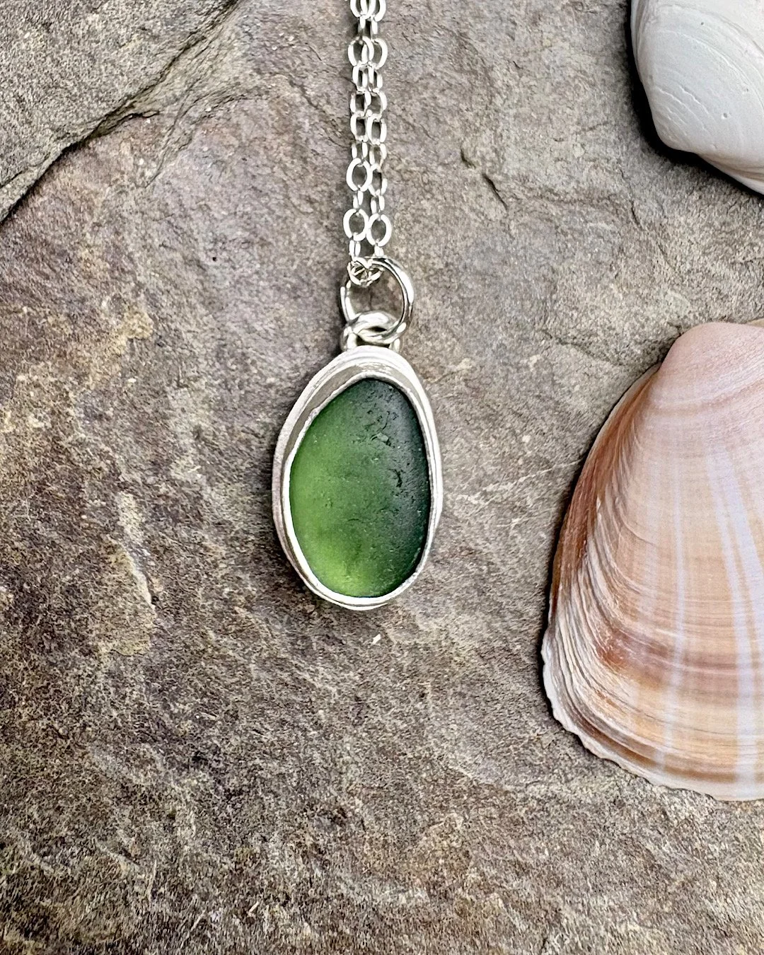 Sea Glass Necklace - Emerald Tide