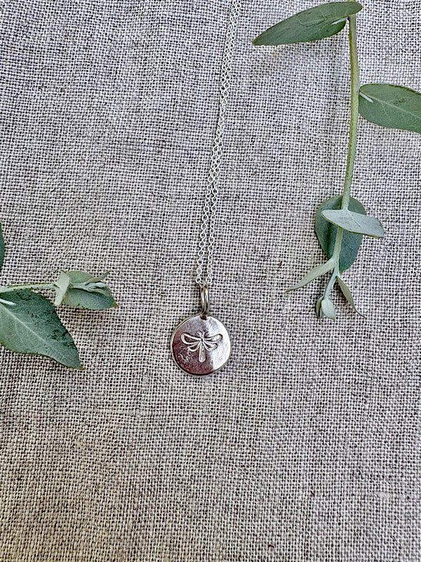Silver Dragonfly Pendant Necklace