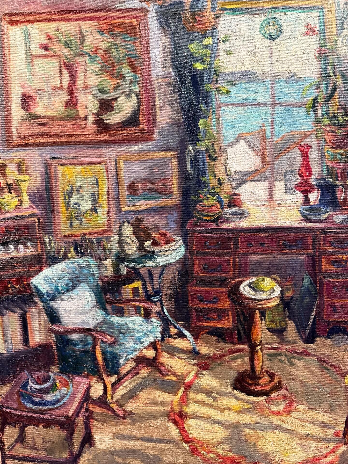 Last weeks progress on the studio interior piece, back at it today.