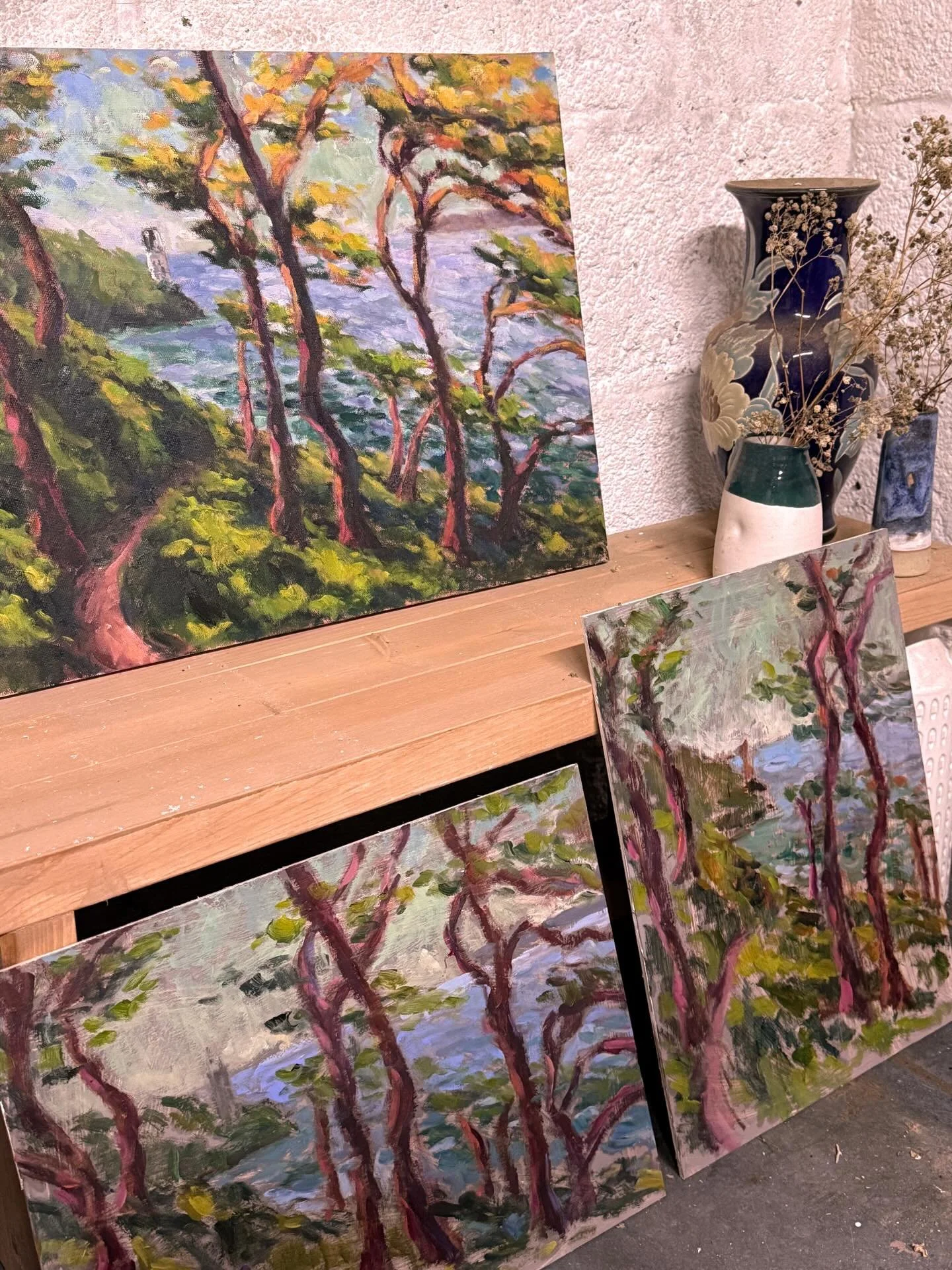 Variations on a St Anthony theme, more in progress pieces slowly taking shape