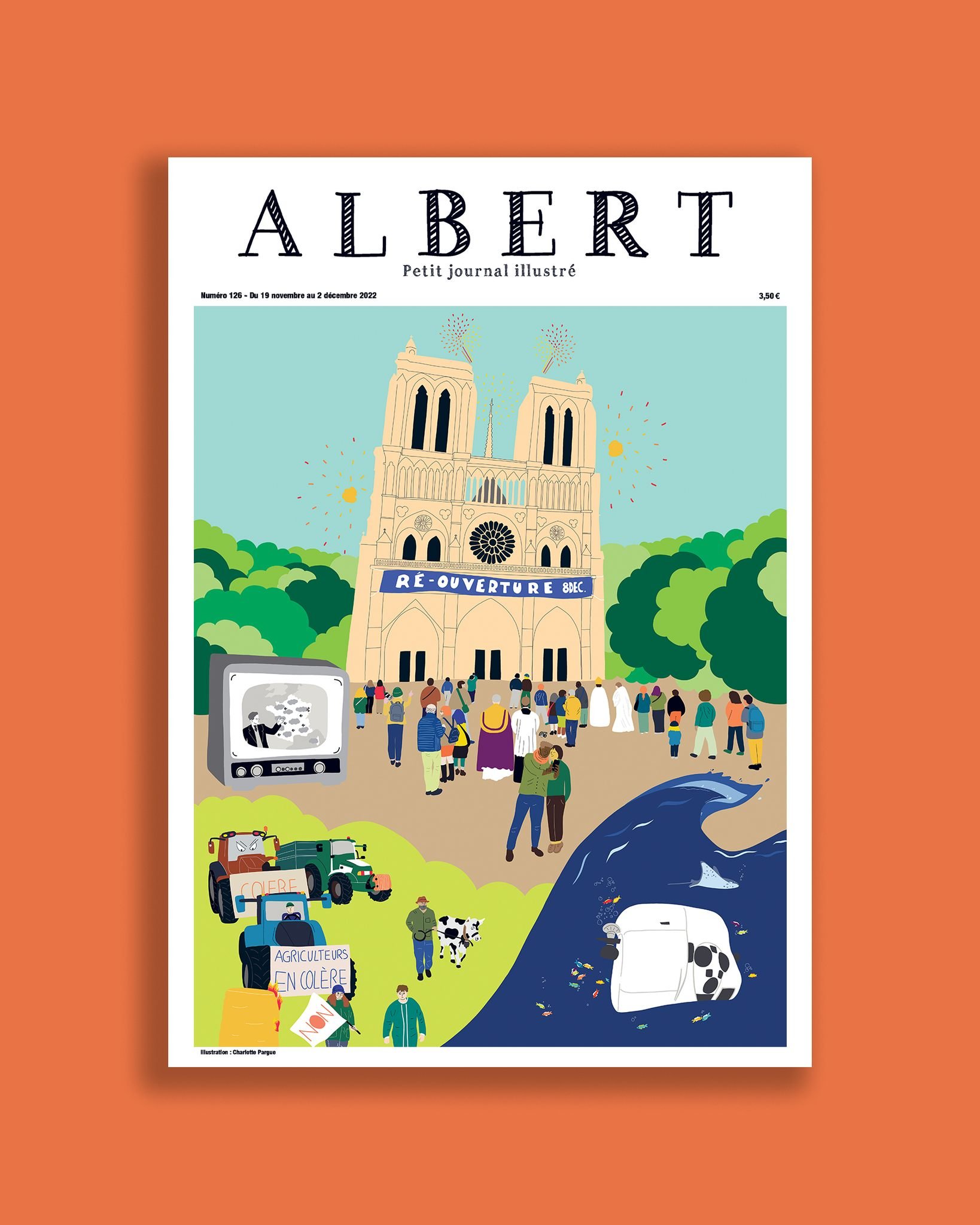 Nouvelle illustration pour @albert_lejournal !

Tr&egrave;s heureuse d'avoir une seconde fois r&eacute;alis&eacute;e la Une d'Albert. C'est un r&eacute;el d&eacute;fi et plaisir de traduire l'actualit&eacute; pour les enfants de 9 &agrave; 14 ans gr&