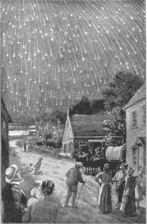 Image of the Leonis Meteor Shower 1833: As published in: Bible Readings For The Home Circle A Topical Study of the Bible, Systematically Arranged for Home and Private Study
