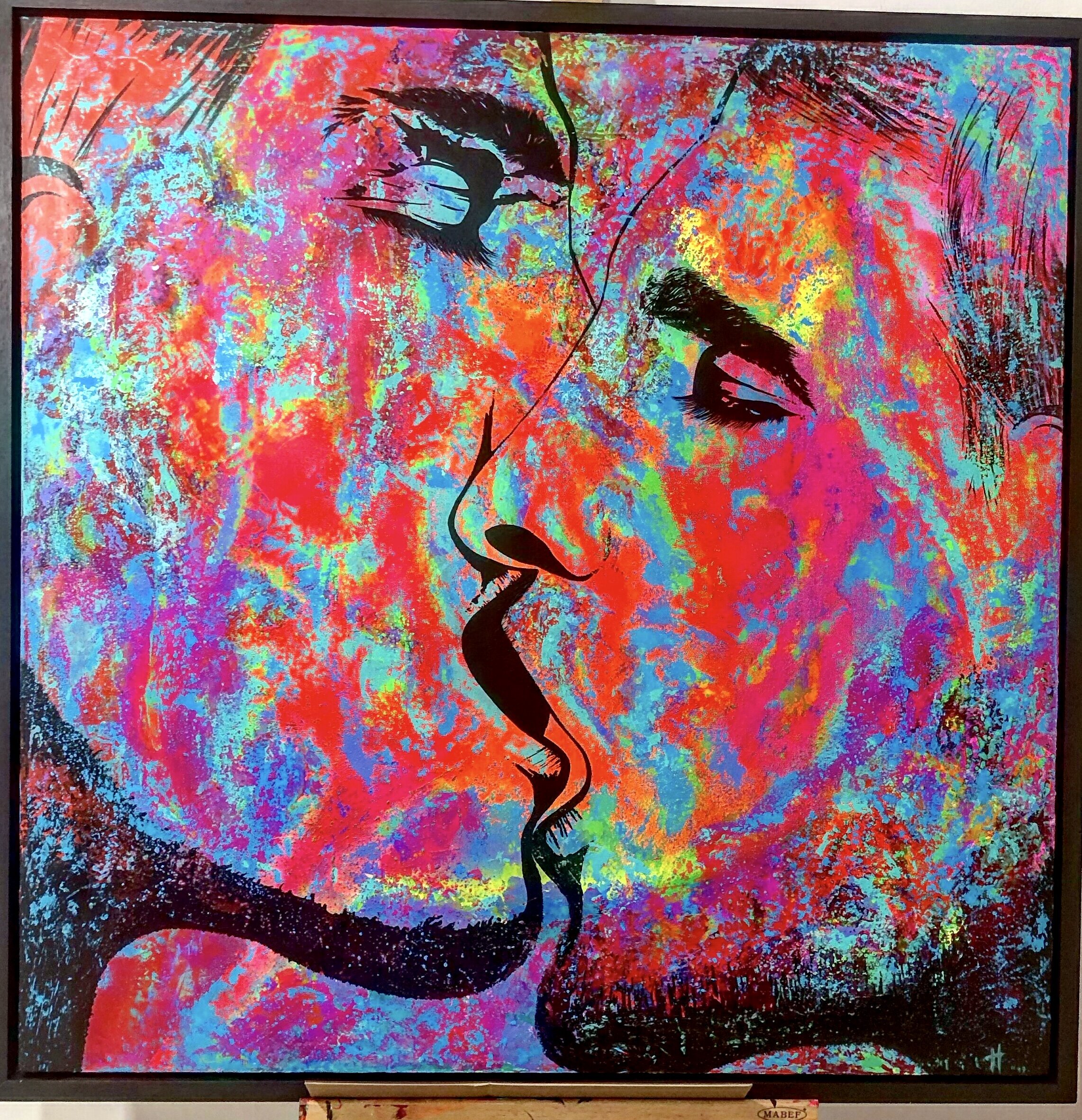 "Love Is Love" 100x100cm Acyrilic on Canvas Famed