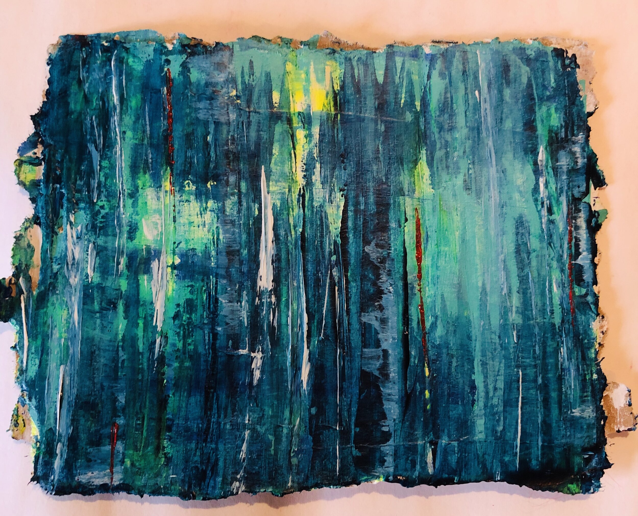 "Rain" Acrlic on Cardboard 27x20cm