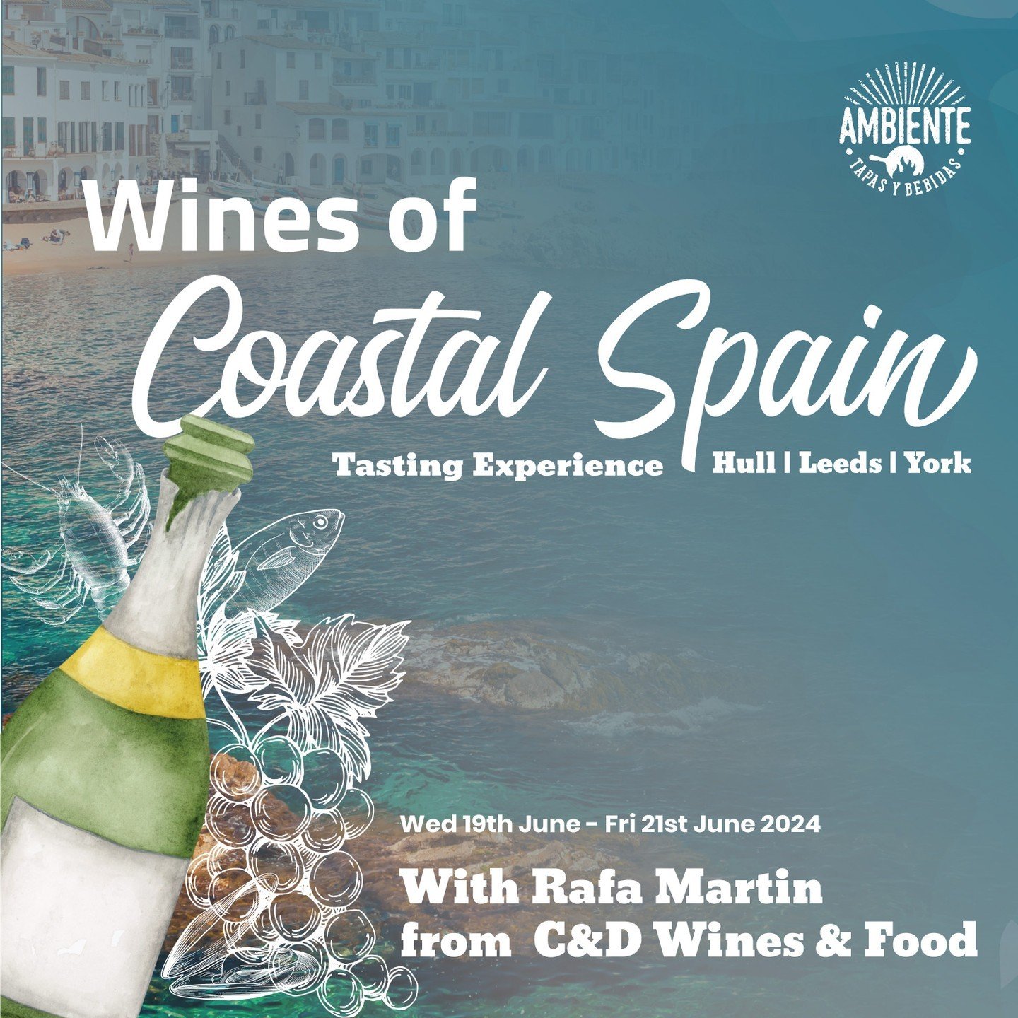 Be QUICK for our Coastal Wines Tasting Experience🏃

We're just about sold out for our #York event and our #Leeds and #Hull spaces are filling up 👀

📍Ambiente Hull
📅 Wed 19th June '24, 6.30pm

📍Ambiente Leeds
📅 Thurs 20th June '24, 6.30pm

📍 Ta